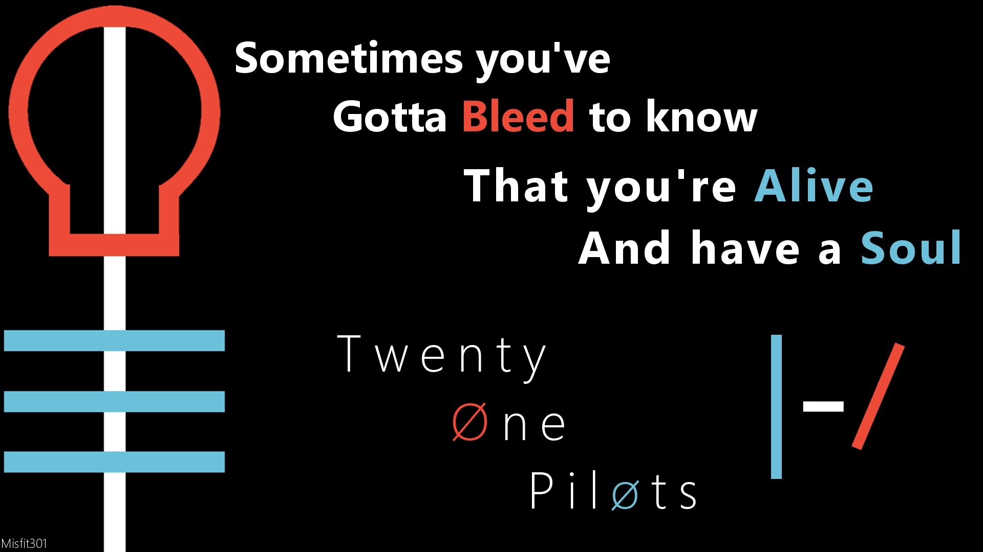 Twenty One Pilots, Citazione, Logo, Sfondo nero, Full HD, wallpaper per portatile