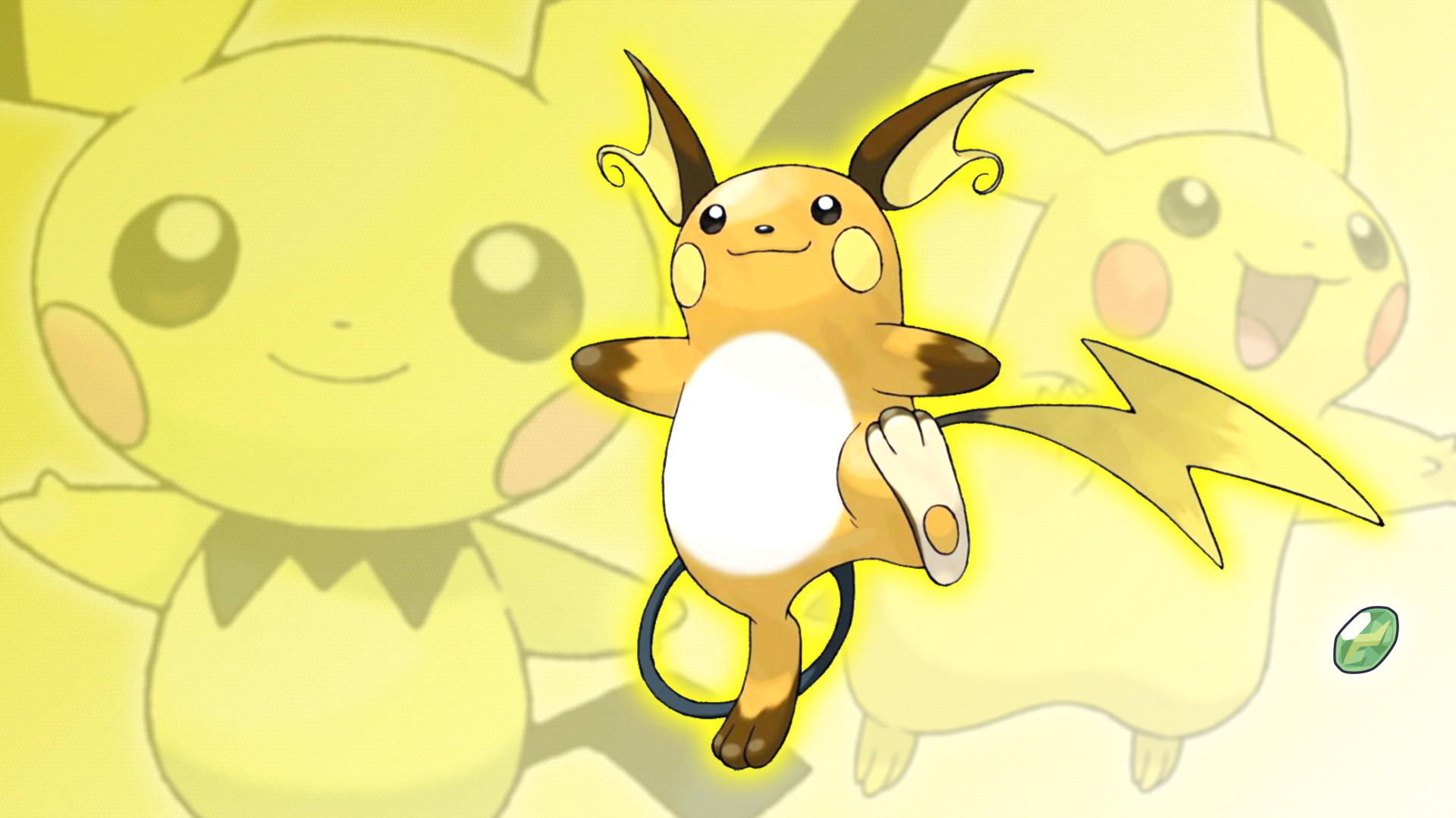 Raichu, Pikachu, Pichu, Pokémon, Evoluzione, 1920x1080, immagine di sfondo
