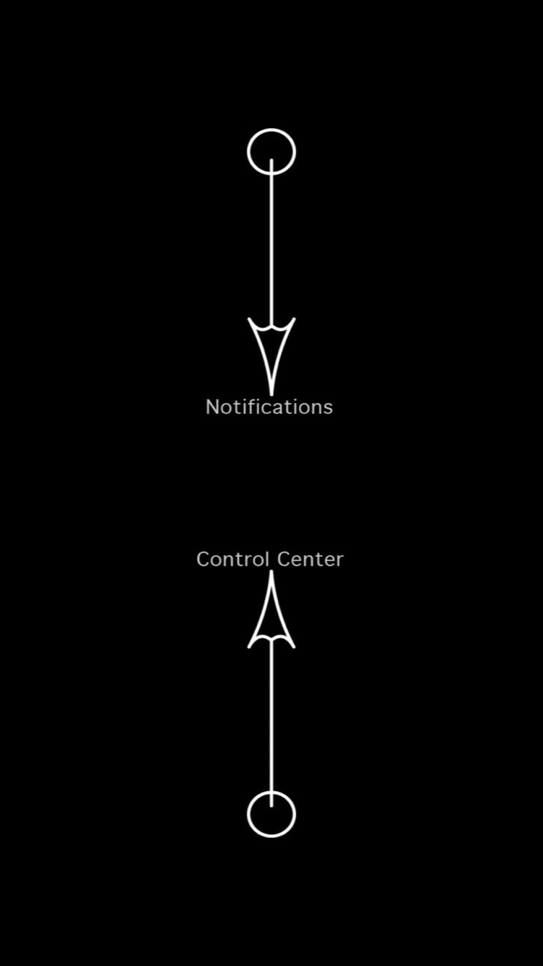 Sfondo nero, Frecce, Minimal, Interfaccia iOS, Full HD, schermata di blocco iPhone 6