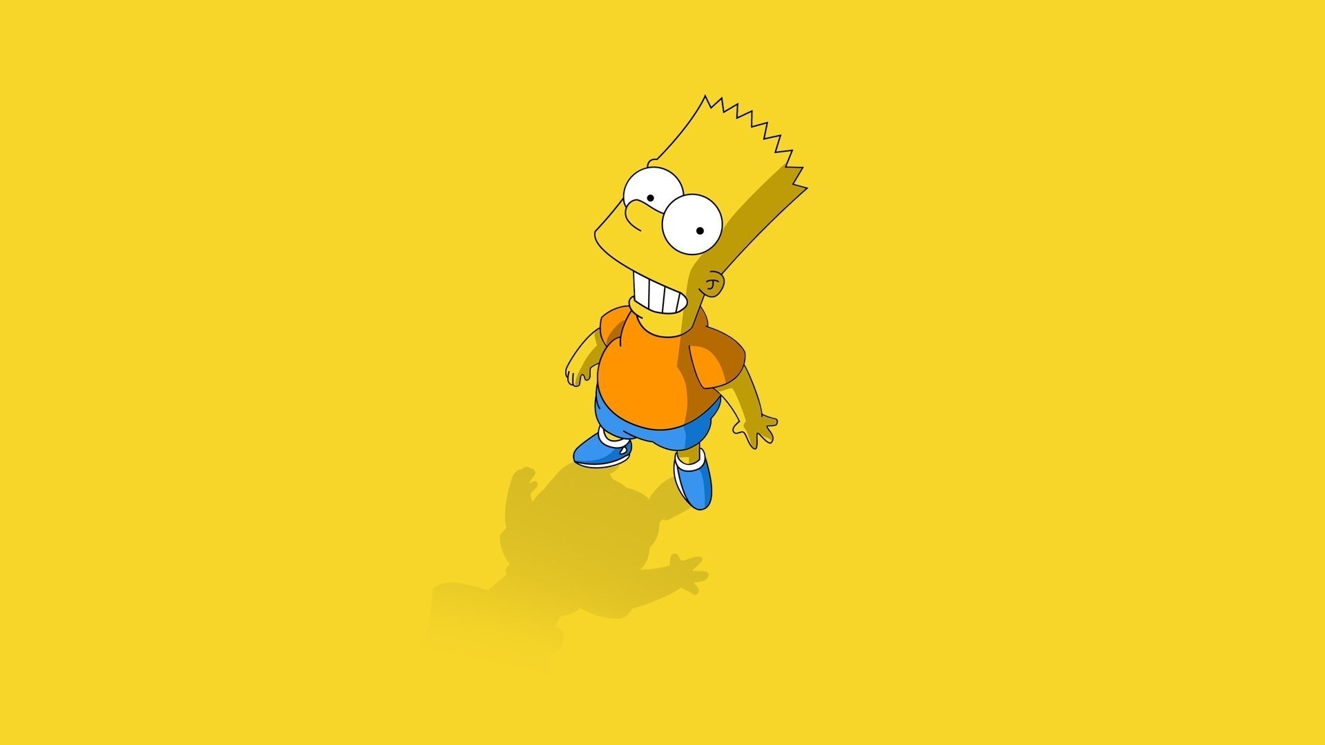 Bart Simpson, I Simpson, Sfondo giallo, 1920x1080, wallpaper desktop
