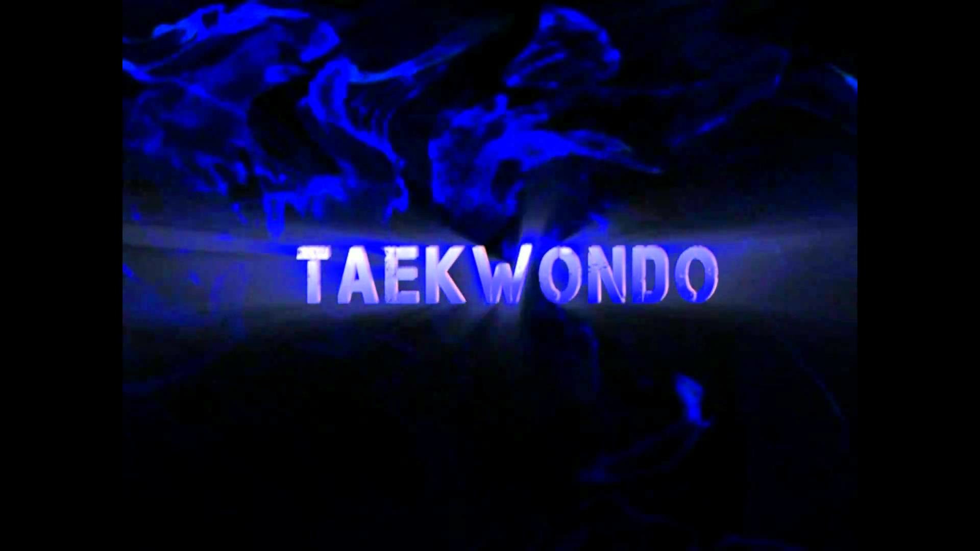 Taekwondo, Scritta, Blu, Sfondo nero, 1920x1080, wallpaper desktop