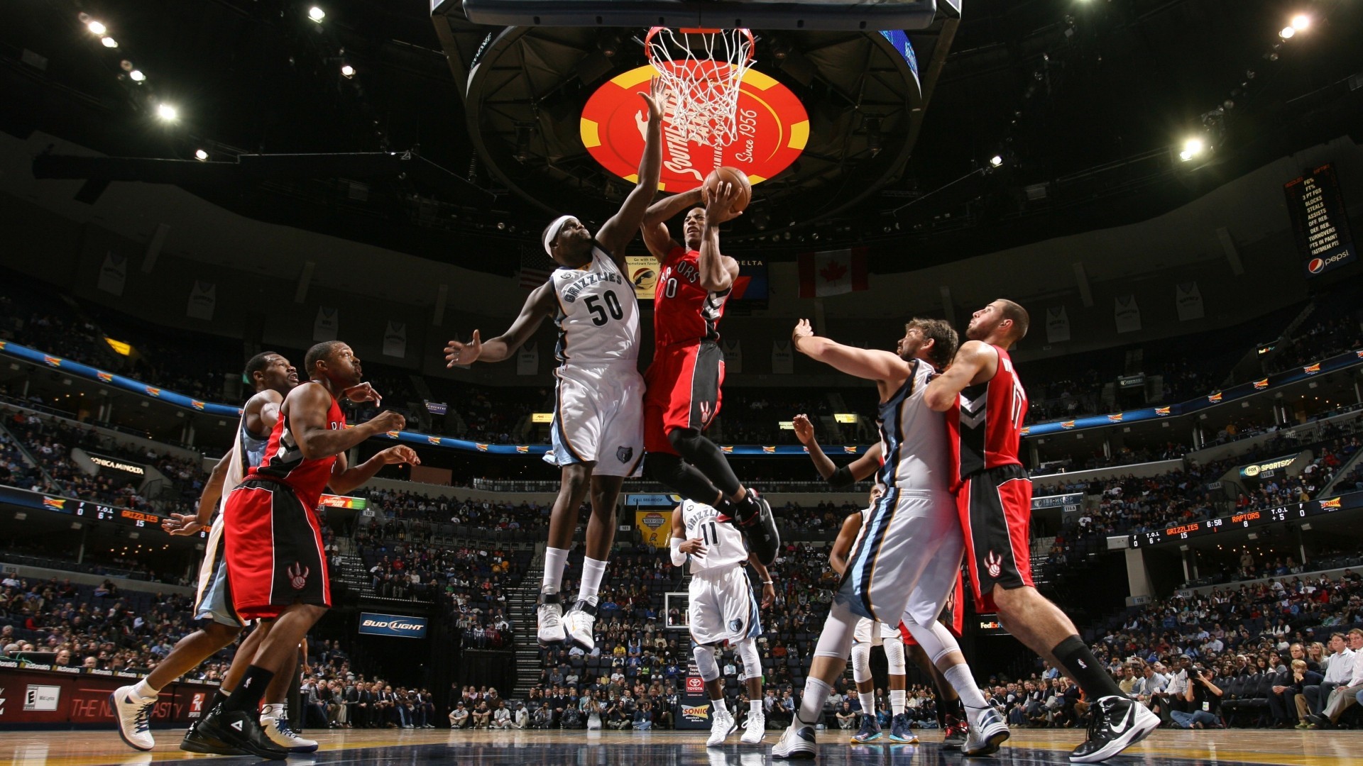 NBA, Toronto Raptors, Memphis Grizzlies, Rimbalzo, Palazzetto, Full HD, sfondo per portatile
