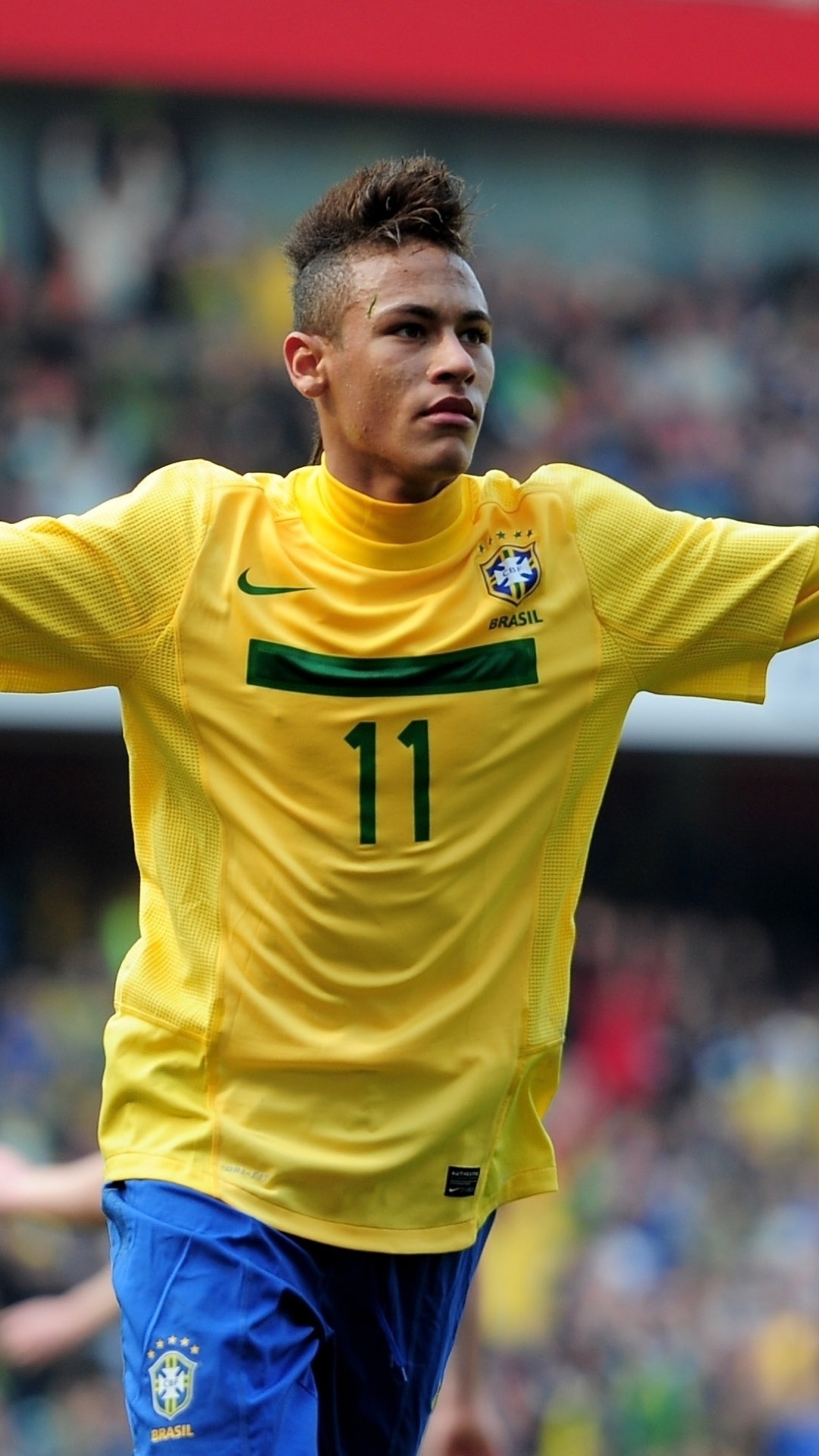 Neymar, Nazionale brasiliana, Maglia numero 11, Verticale, Full HD, schermata di blocco del cellulare