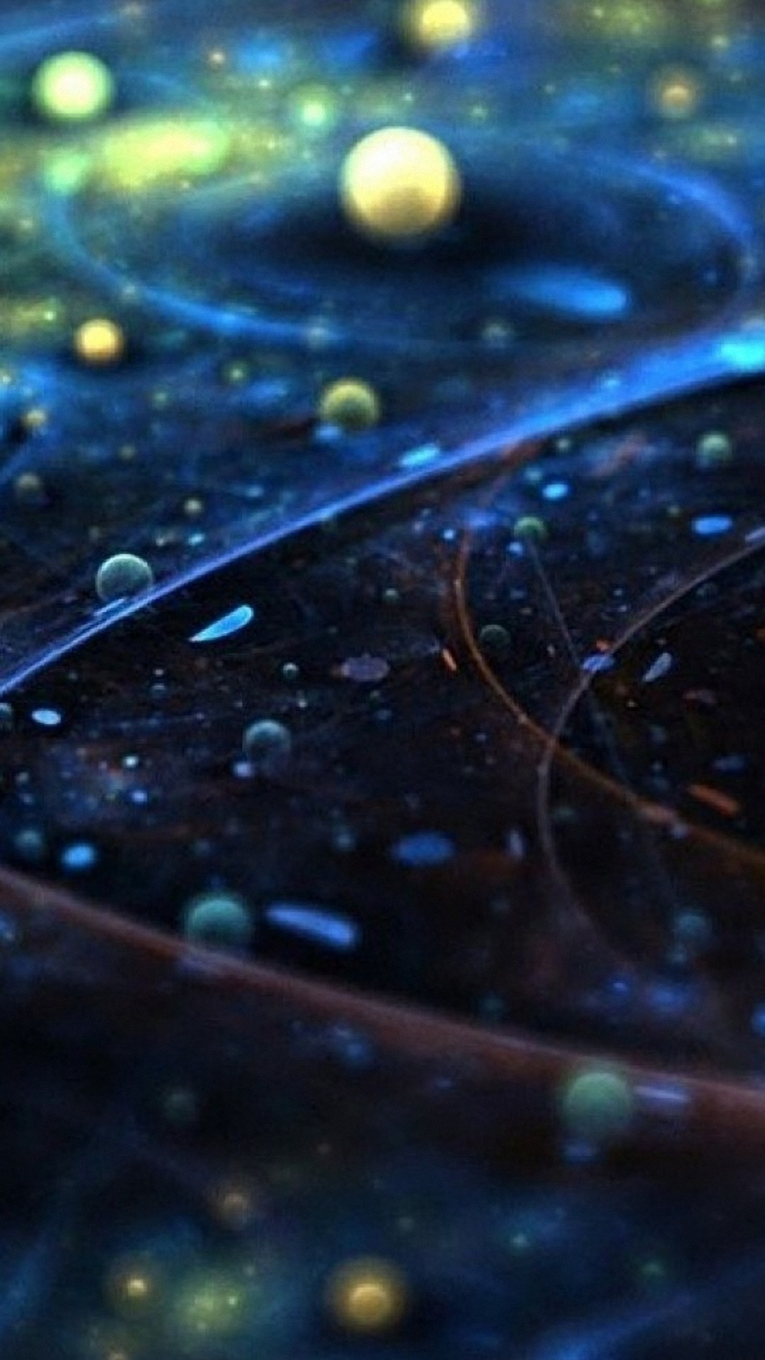 Sfere luminose, Astratto, Bokeh, Spazio, Full HD, sfondo iPhone 5