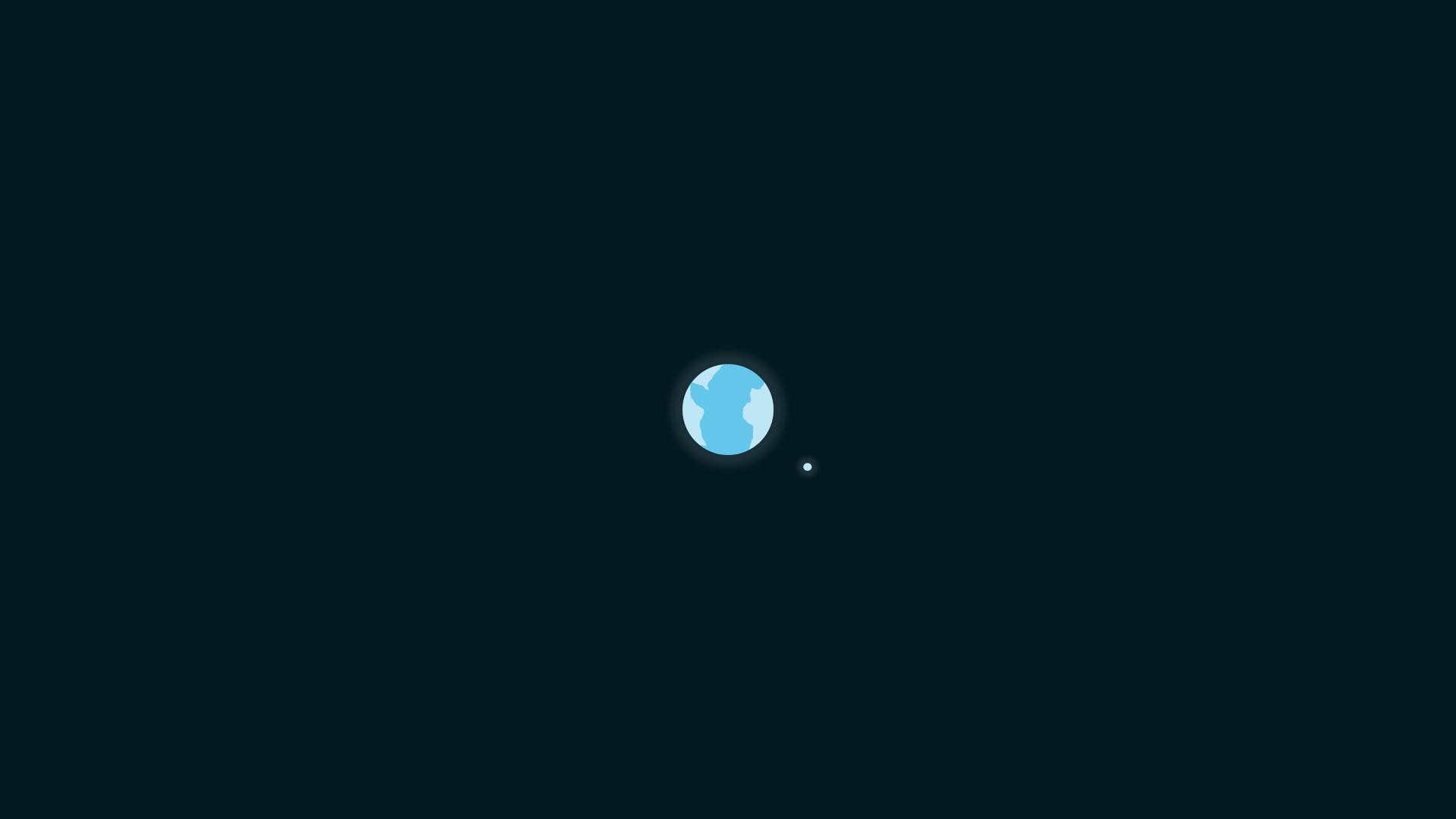 Pianeta, Luna, Minimalista, Spazio, Full HD 1080p, sfondo desktop