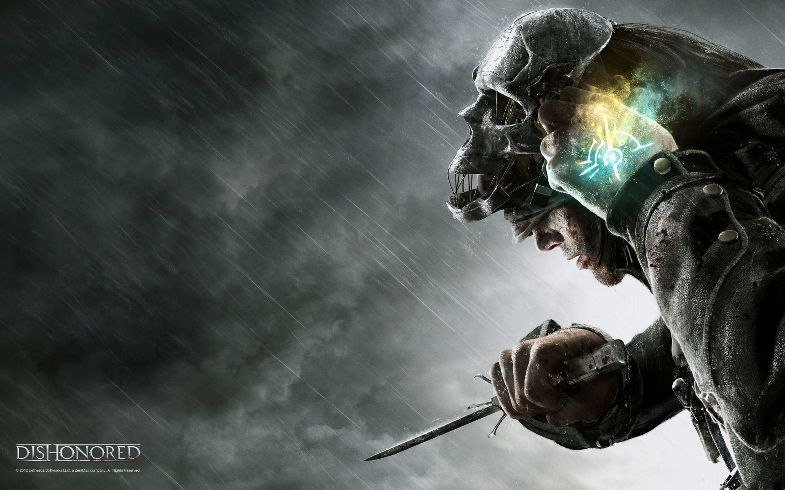 Dishonored, Corvo Attano, Maschera, Pugnale, 2K, sfondo PC