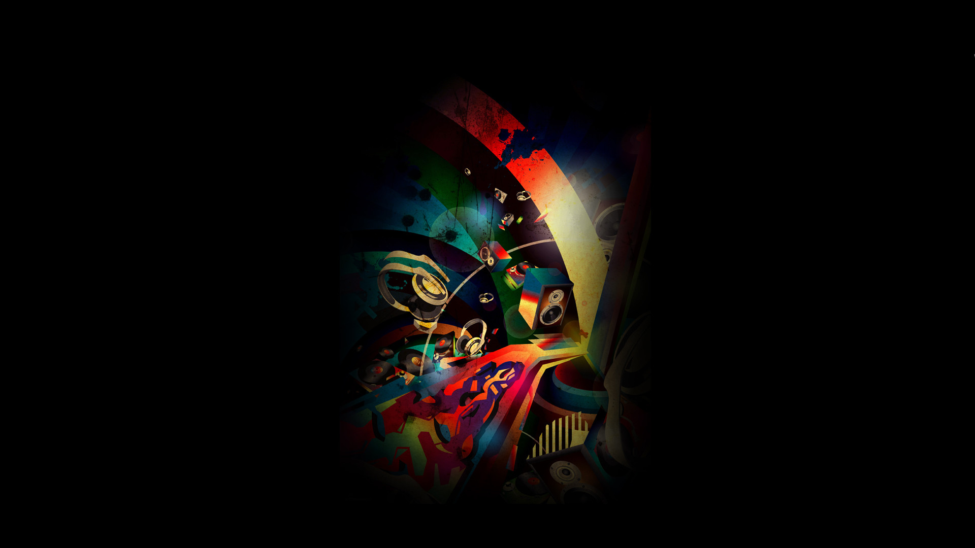Illustrazione, Sfondo nero, wallpaper Windows 7