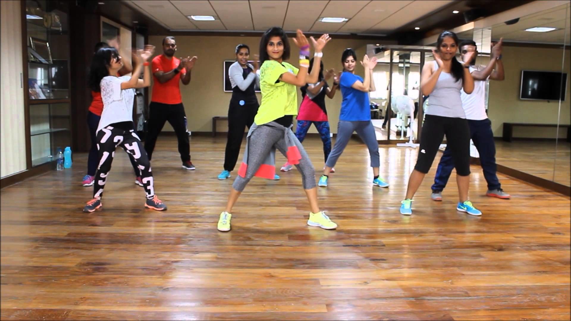 Zumba, Lezione di danza, Palestra, Gruppo, 16:9 Full HD, sfondo widescreen