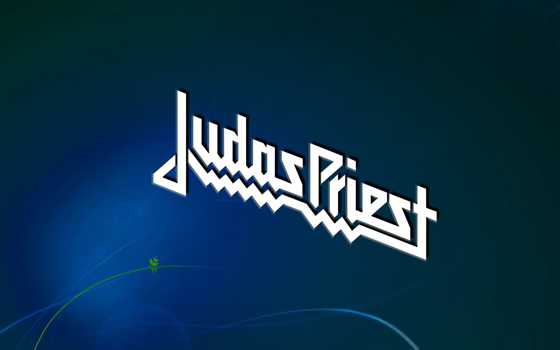 Judas Priest, Logo Judas Priest, Sfondo blu, 1920x1200, wallpaper desktop