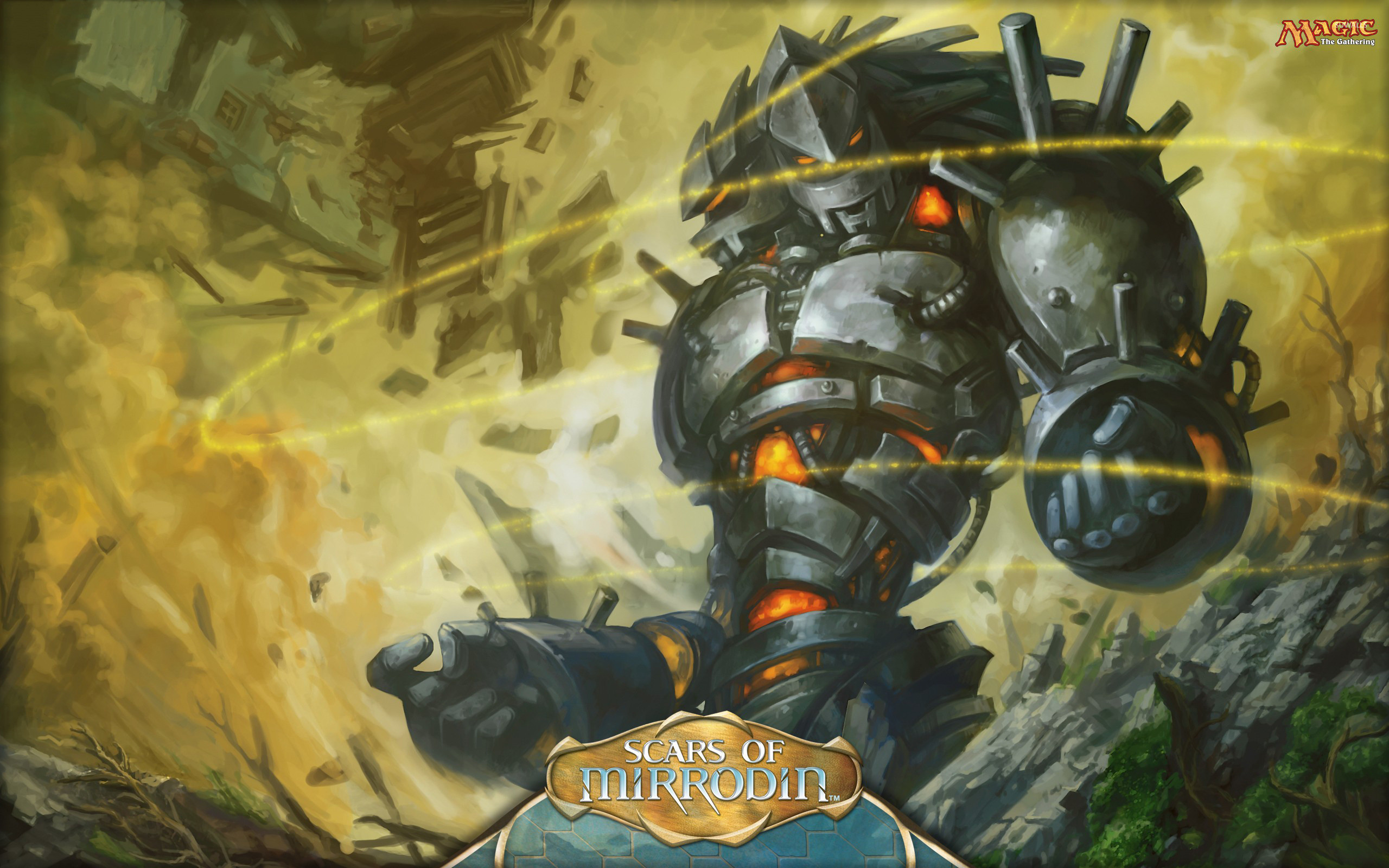 Scars of Mirrodin, MTG, Golem, Metallo, 2560x1600, sfondo per PC