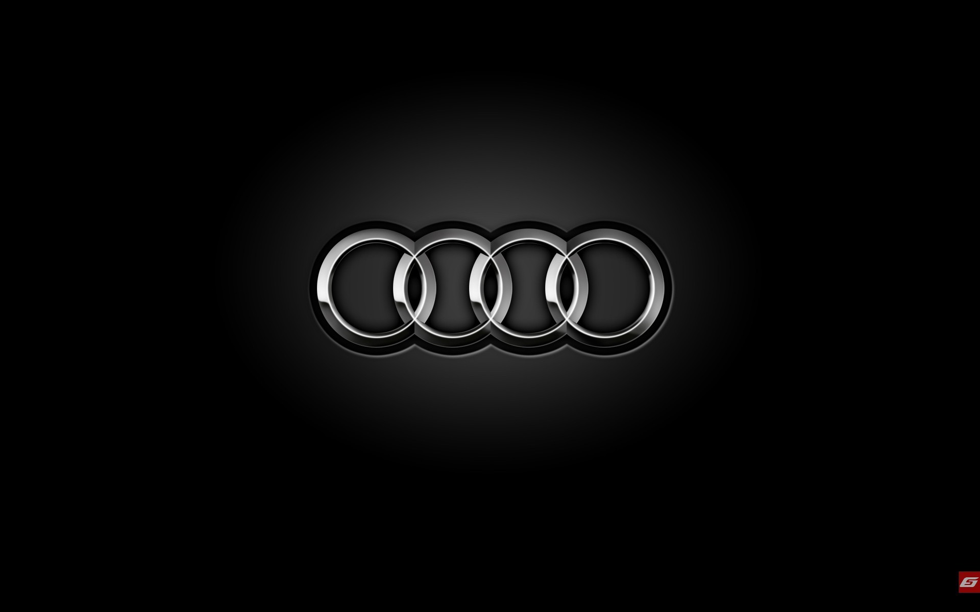 Logo Audi, Audi, Sfondo nero, Full HD, wallpaper desktop