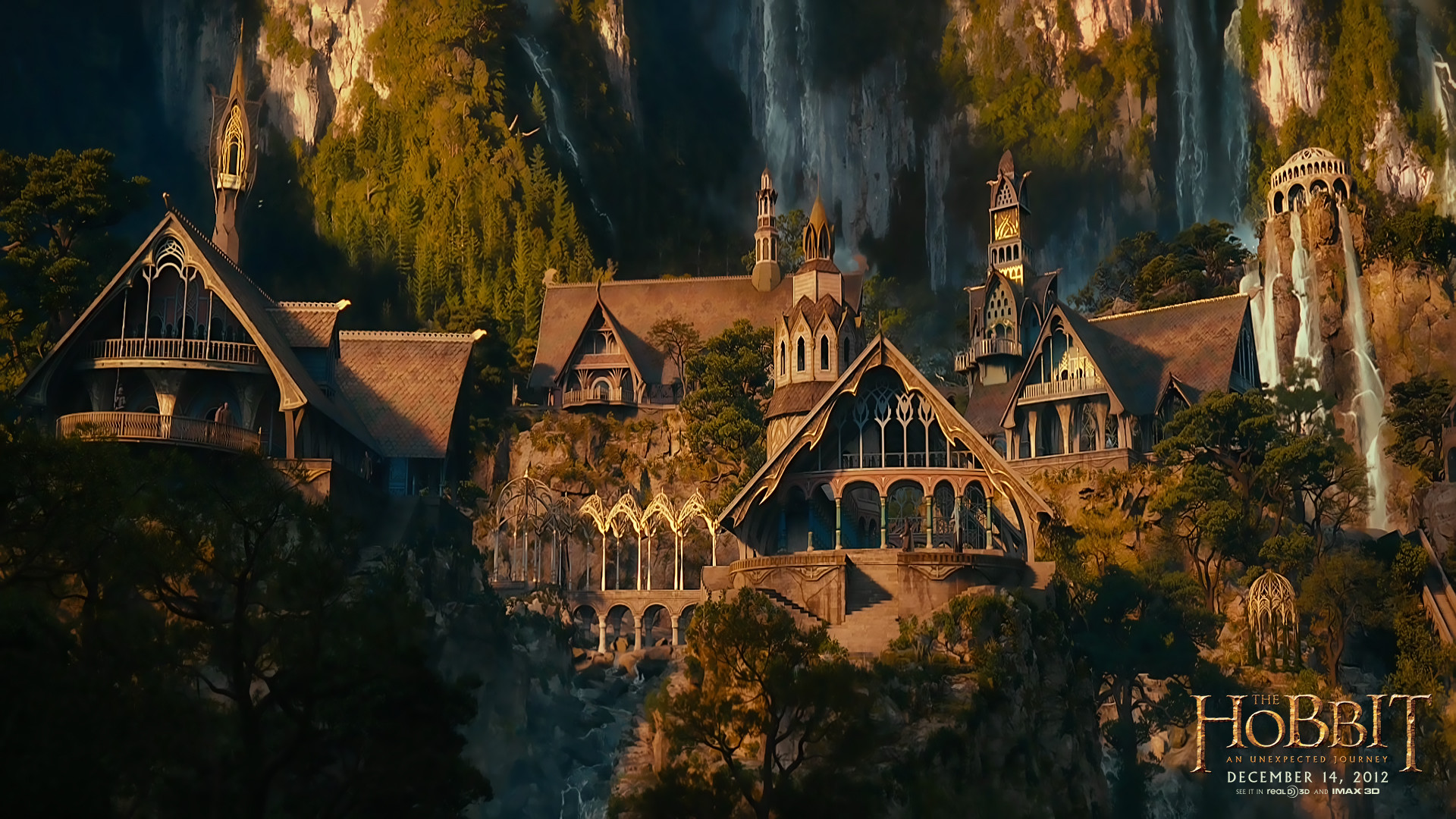 Gran Burrone, Rivendell, Lo Hobbit: Un viaggio inaspettato, 1920x1080, immagine di sfondo