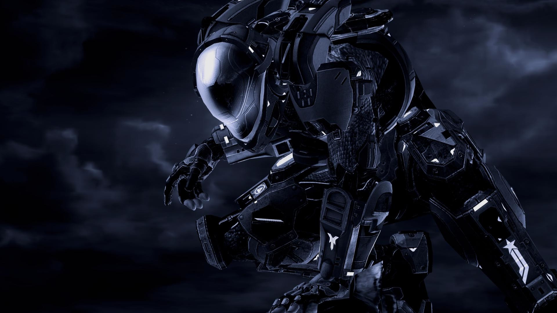 Halo, Spartan, Armatura nera, Scuro, 1920x1080, immagine di sfondo
