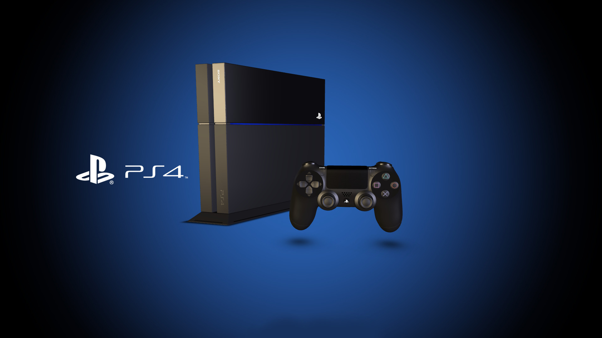 PlayStation 4, Console, DualShock 4, Blu, Full HD, sfondo per PC