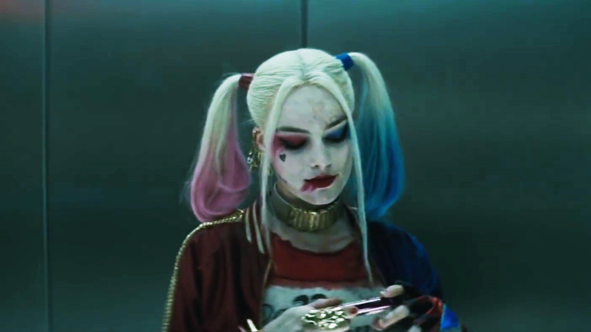 Harley Quinn, Margot Robbie, Suicide Squad, Verde acqua, Full HD, wallpaper desktop