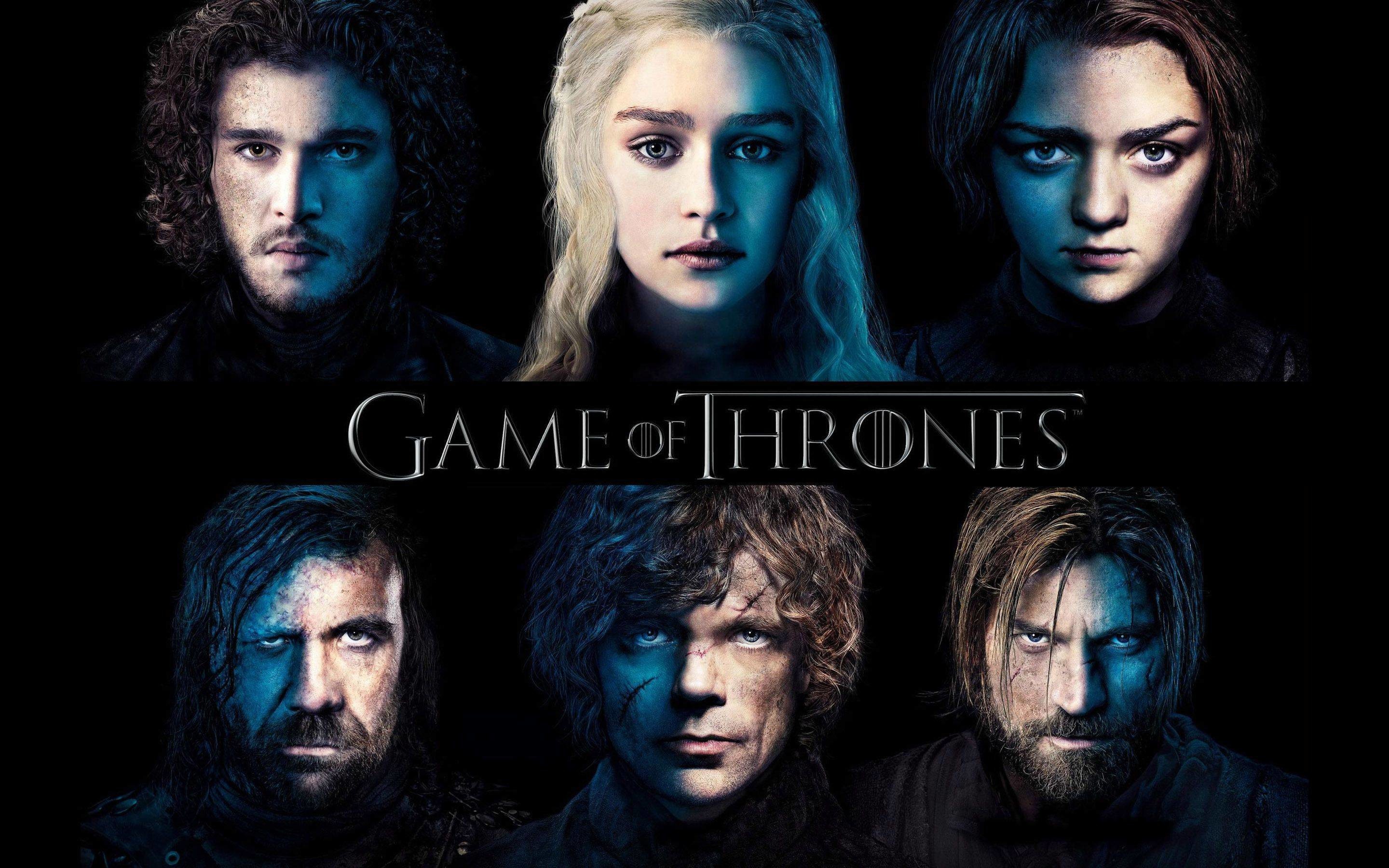 Jon Snow, Daenerys Targaryen, Arya Stark, Il Mastino, Tyrion Lannister, Jaime Lannister, Il Trono di Spade, sfondo 2K