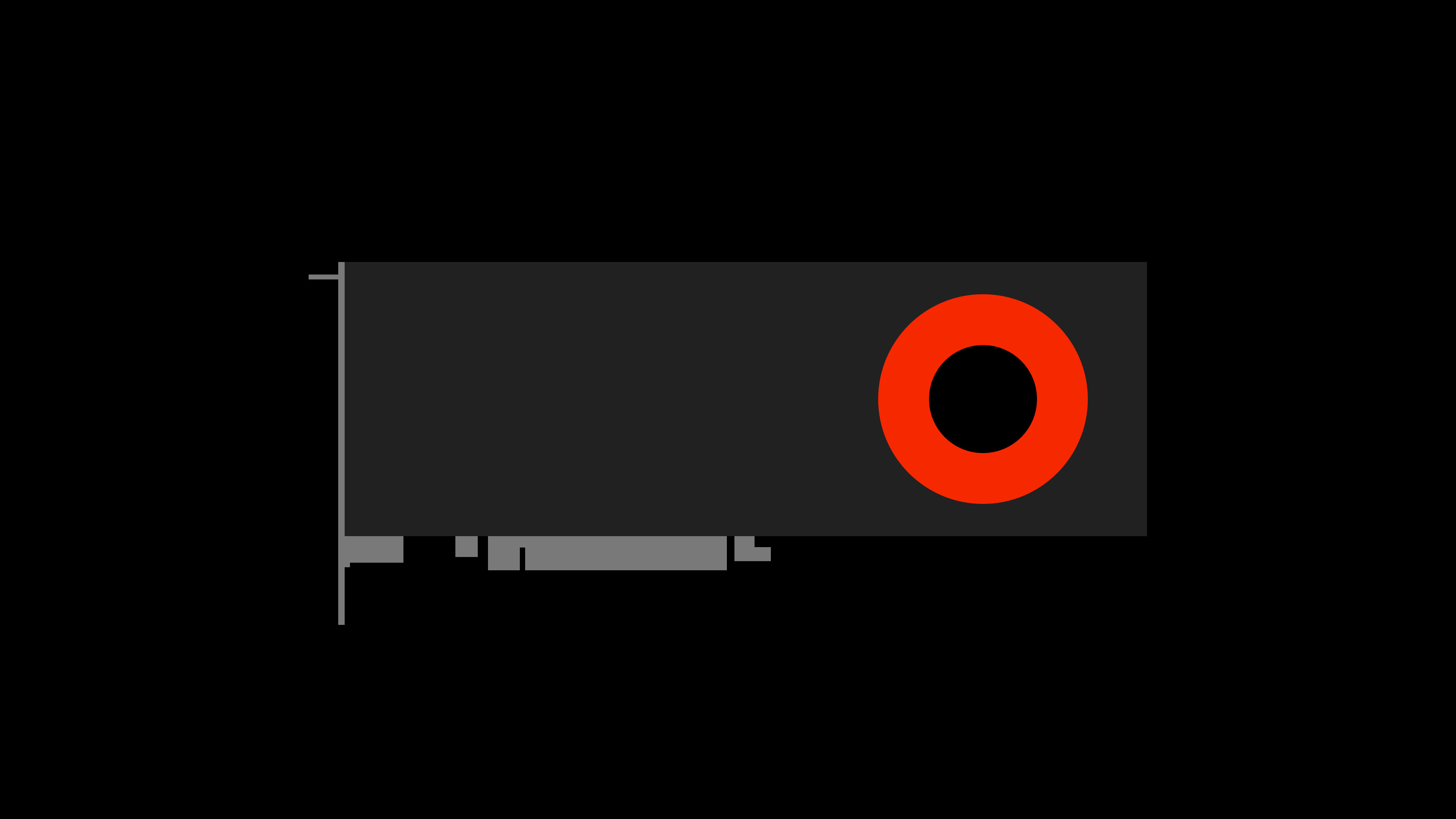 AMD Radeon, Scheda grafica, Sfondo nero, 3840x2160, wallpaper desktop