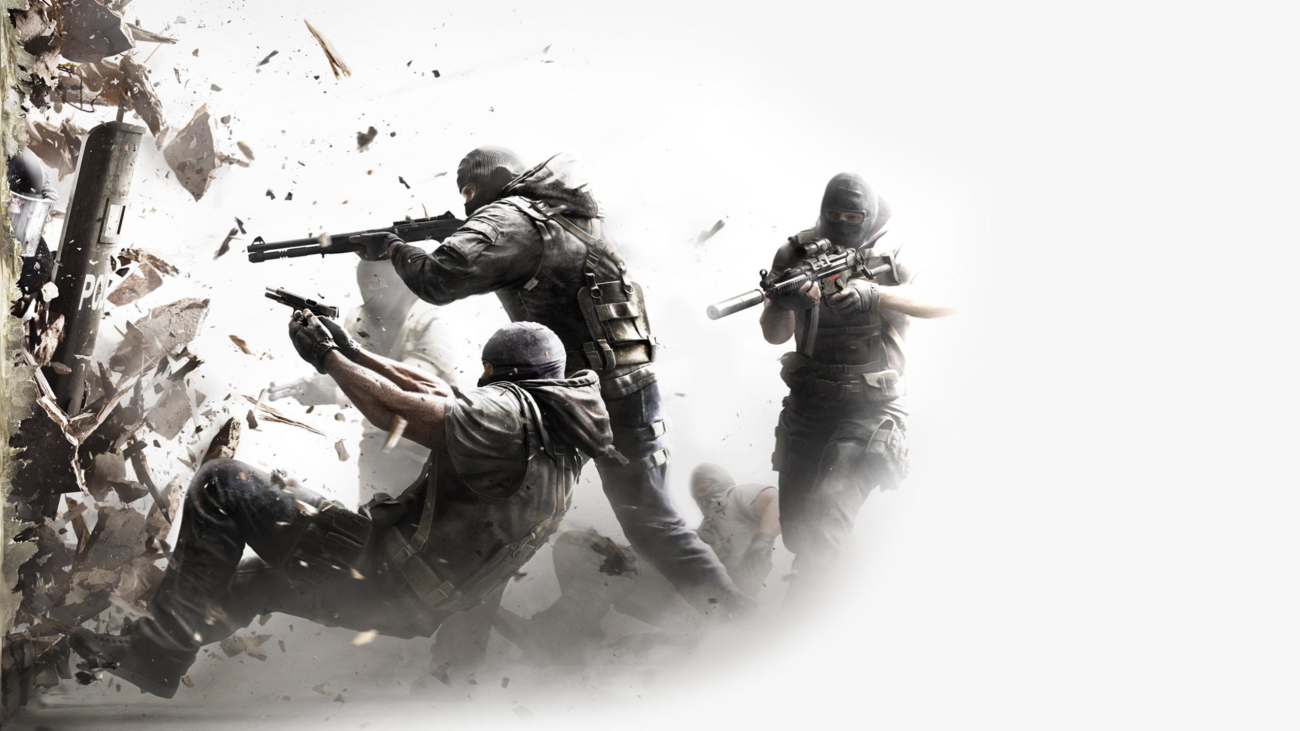 Rainbow Six Siege, Breccia nel muro, Operatori, Sfondo bianco, 2K, wallpaper per PC