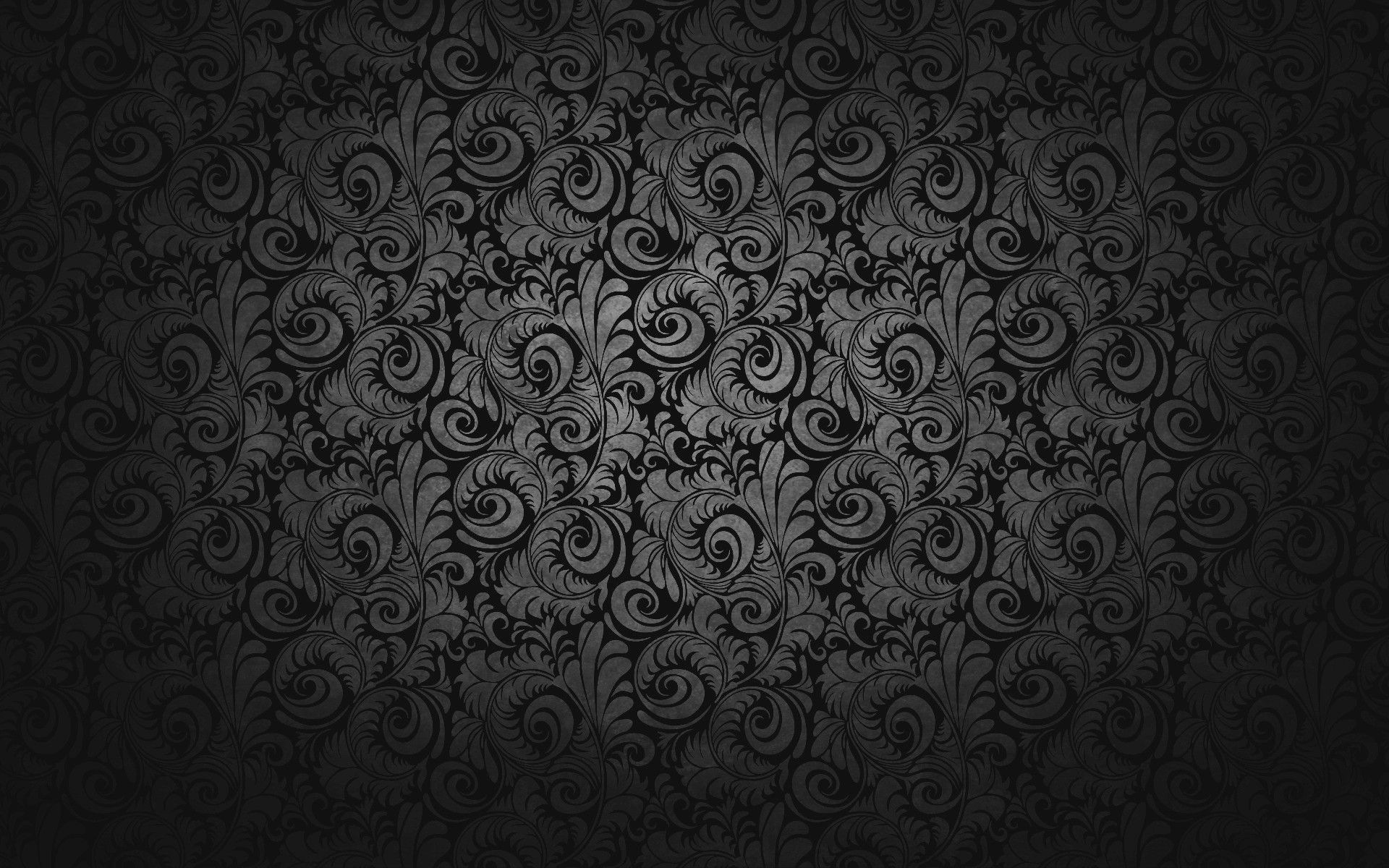 Motivo damascato, Sfondo nero, Ornamenti, Vignettatura, 1920x1200, wallpaper desktop
