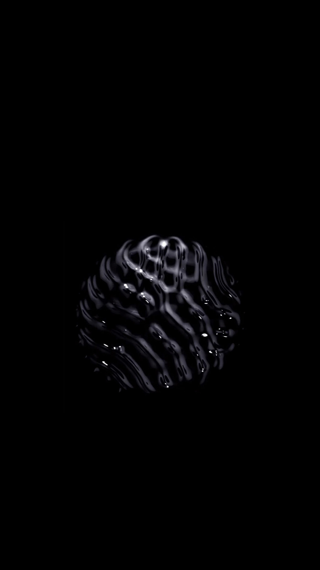 Sfera, Astratto 3D, Sfondo nero, schermata Home iPhone 7
