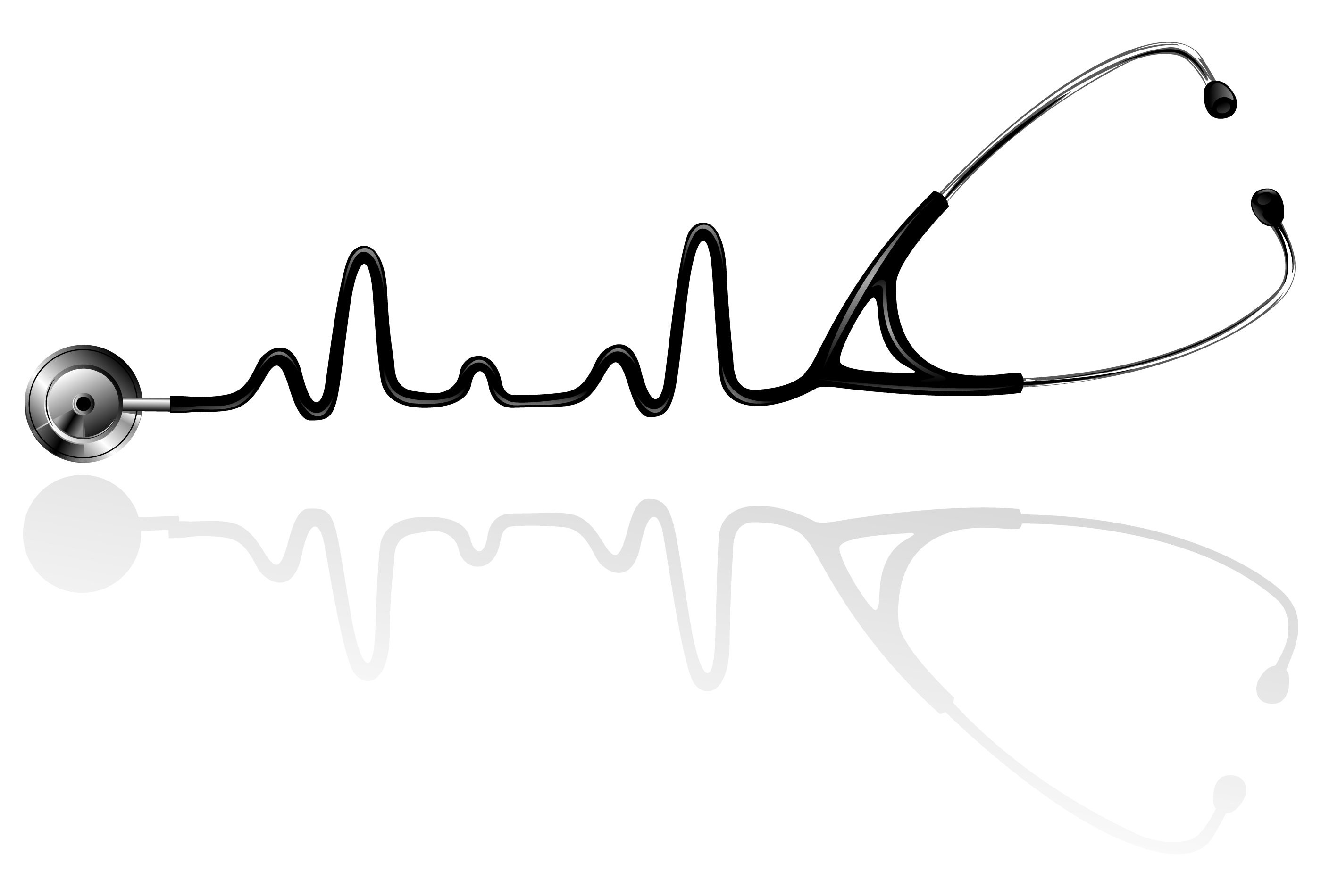 Stetoscopio, Battito cardiaco, Sfondo bianco, Minimalismo, 2K, wallpaper desktop