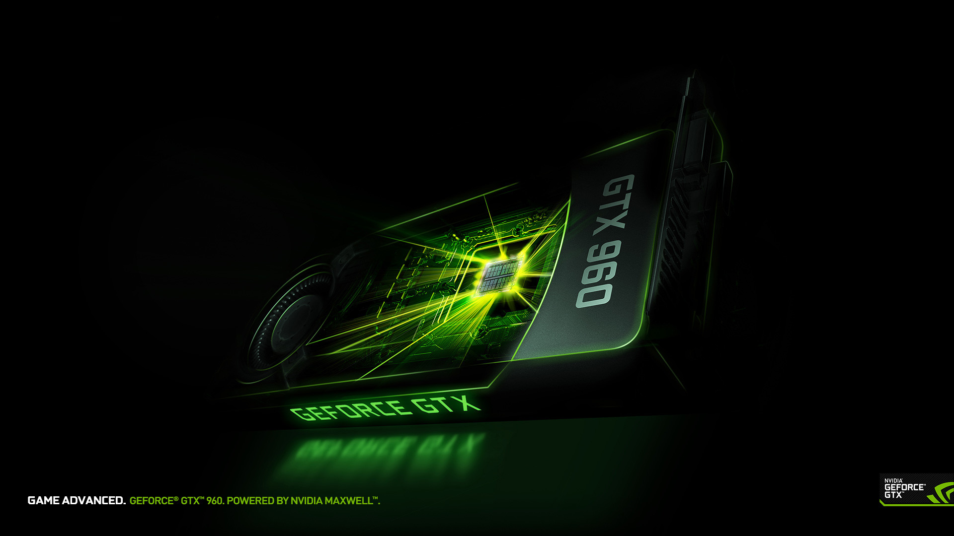 GeForce GTX 980, Nvidia, Scheda video, Maxwell, Luce verde, Full HD 1080p, sfondo desktop