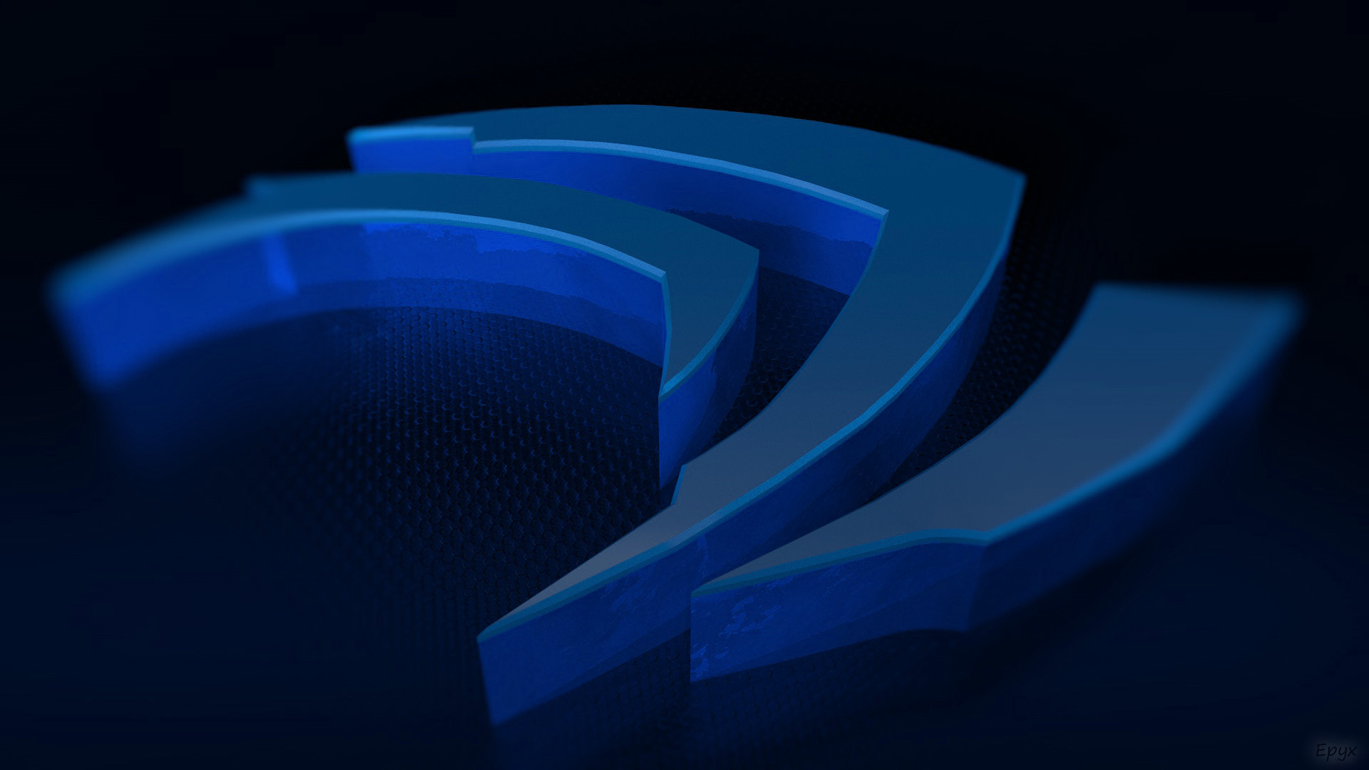 Logo Nvidia, Nvidia, Blu, 3D, Full HD, sfondo per portatile