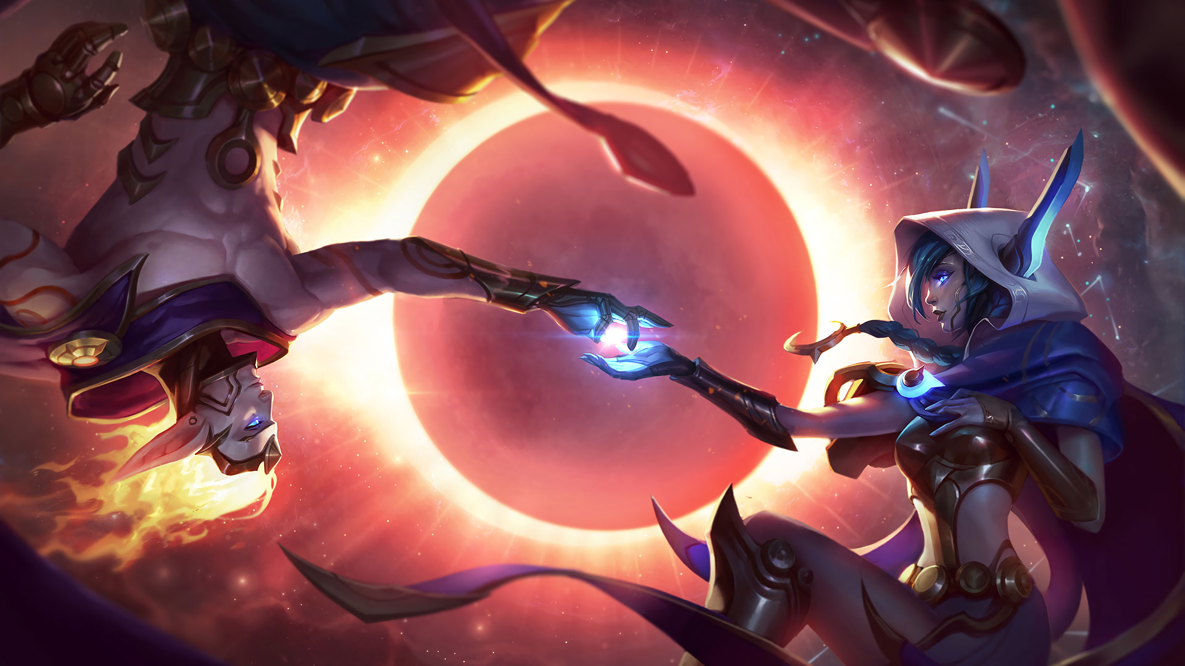 Xayah, Rakan, League of Legends, Skin, Eclissi, 4K, sfondo per portatile