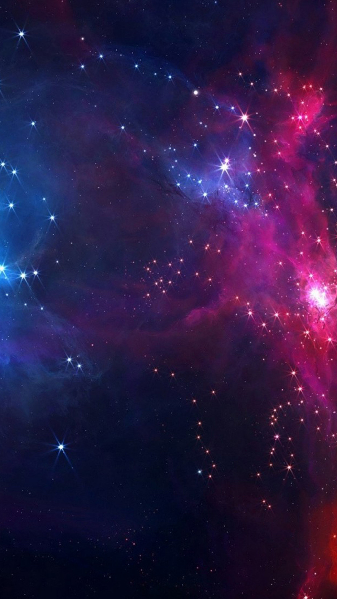 Nebulosa, Galassia, Rosa, Blu, sfondo iPhone