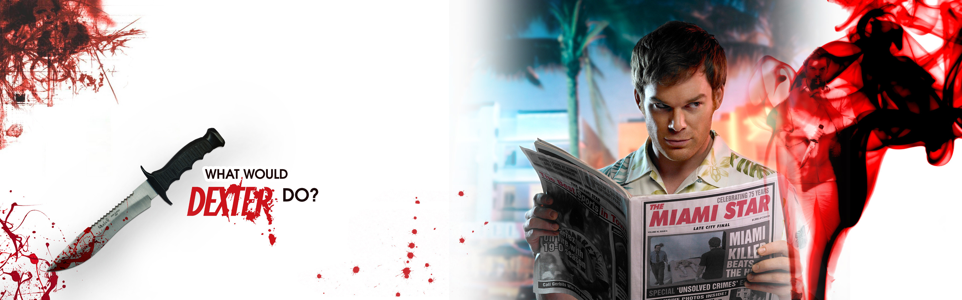 Dexter Morgan, Dexter, What Would Dexter Do?, Coltello, Miami Star, sfondo doppio monitor