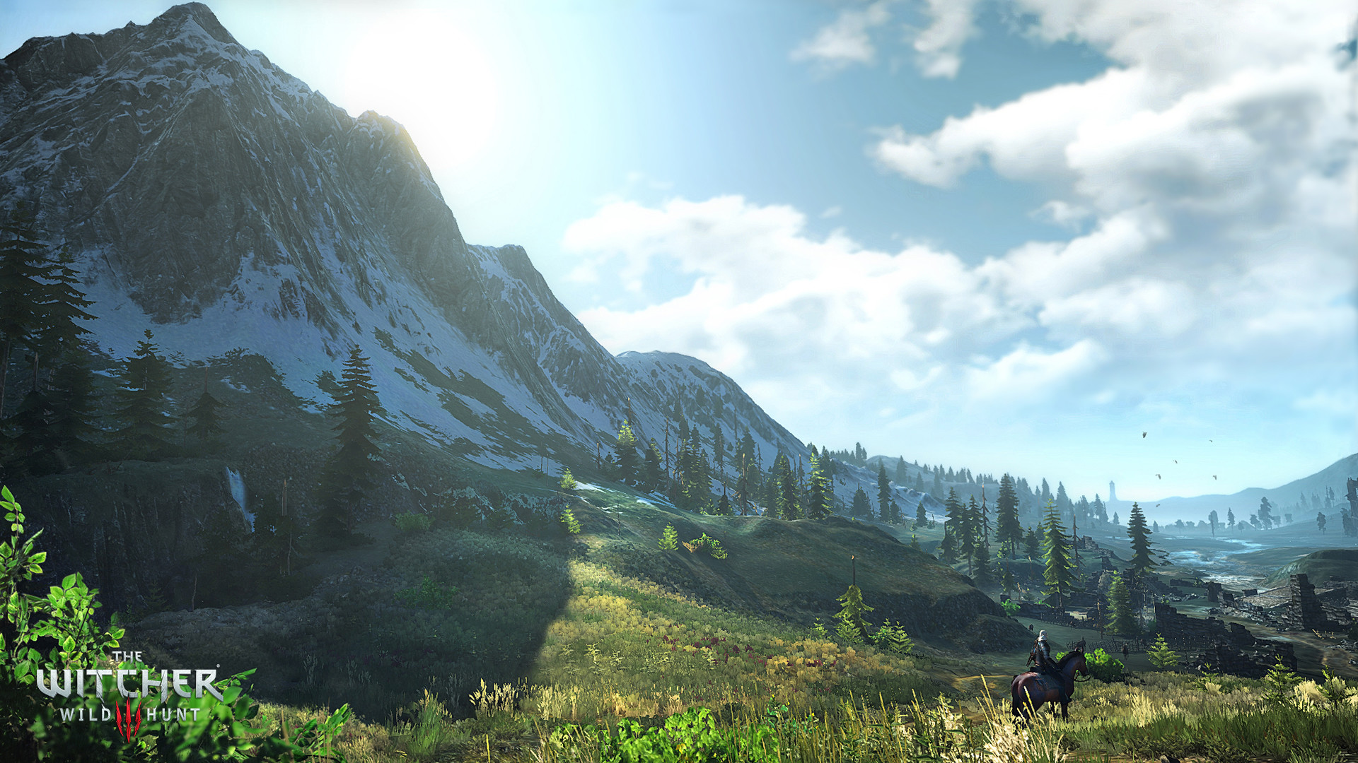 The Witcher 3: Wild Hunt, Paesaggio, Montagne, Valle, Full HD, sfondo desktop