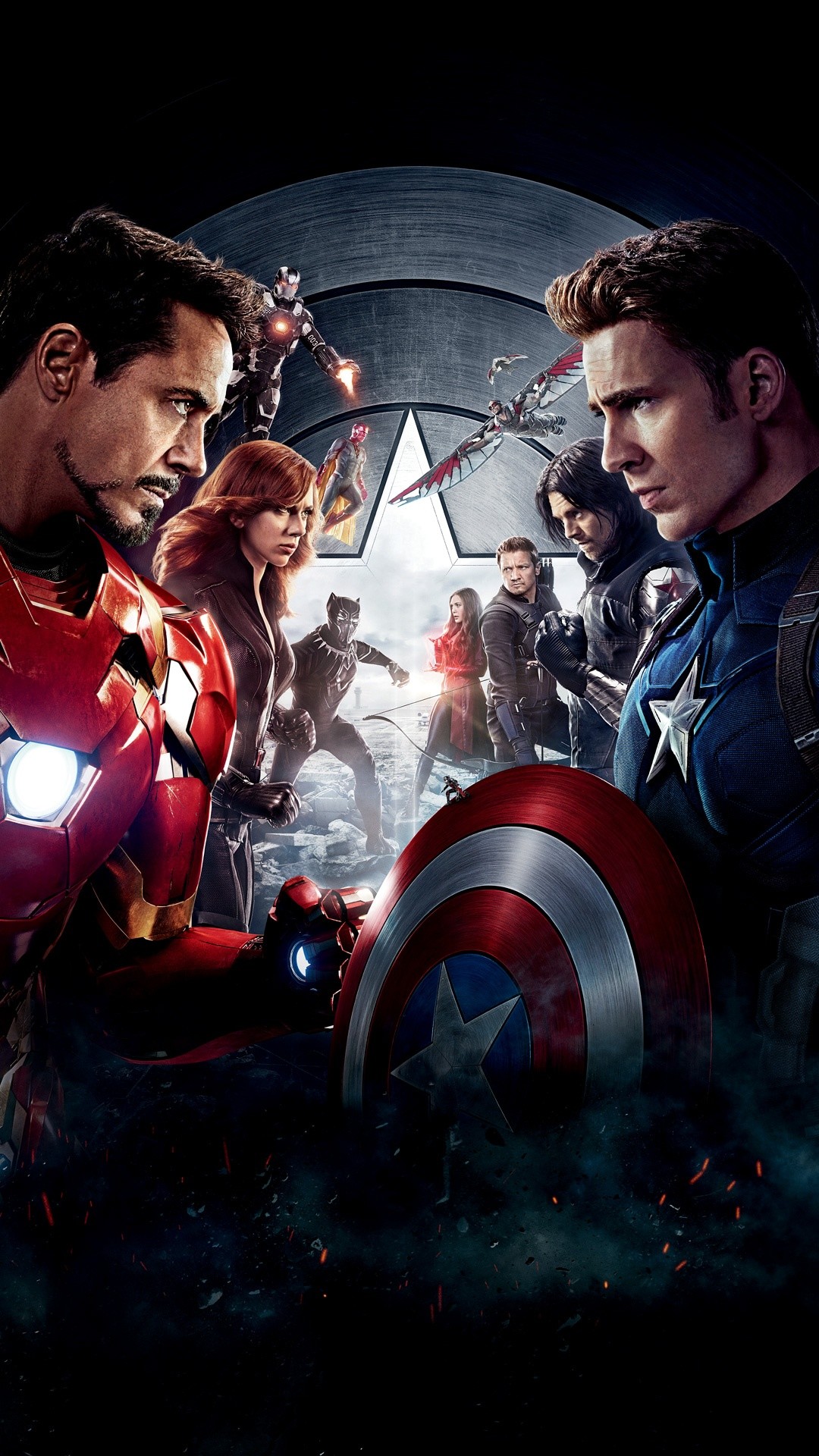 Iron Man, Captain America, Robert Downey Jr., Chris Evans, Captain America: Civil War, sfondo iPhone