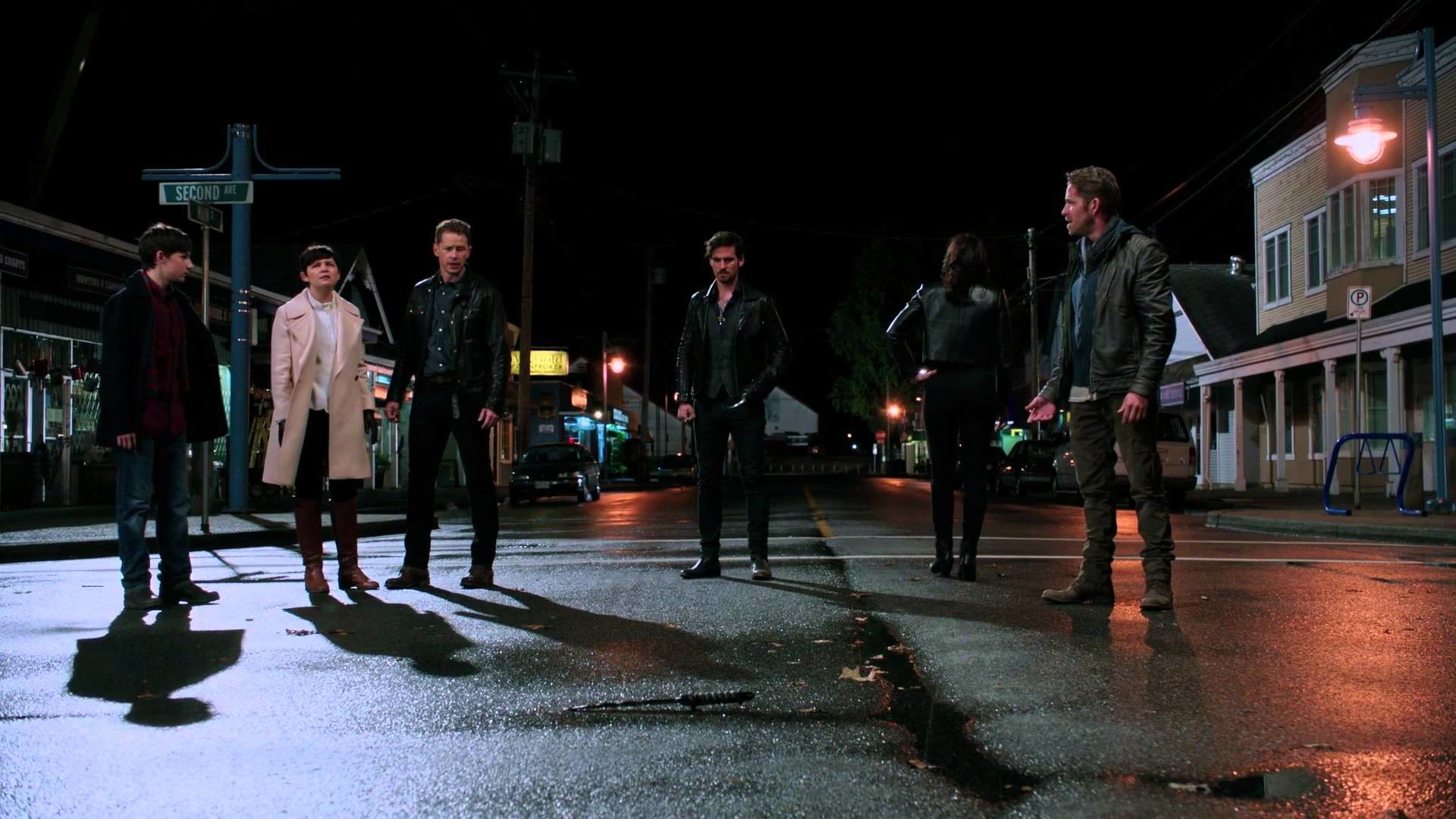 C'era una volta, Storybrooke, Cast, Strada, Notte, Full HD, sfondo per PC