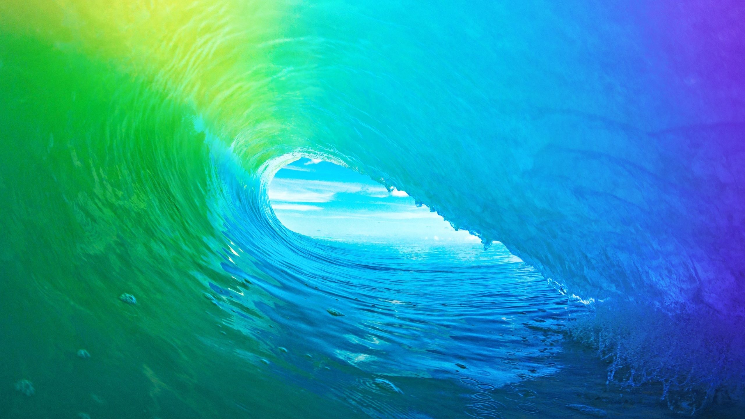 iOS 9, Onda, Arcobaleno, 2K 1440p, sfondo desktop