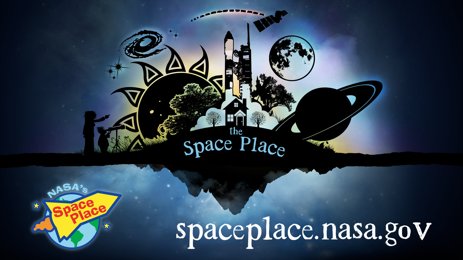 NASA Space Place, Illustrazione, Pianeti, Full HD 1080p, sfondo desktop