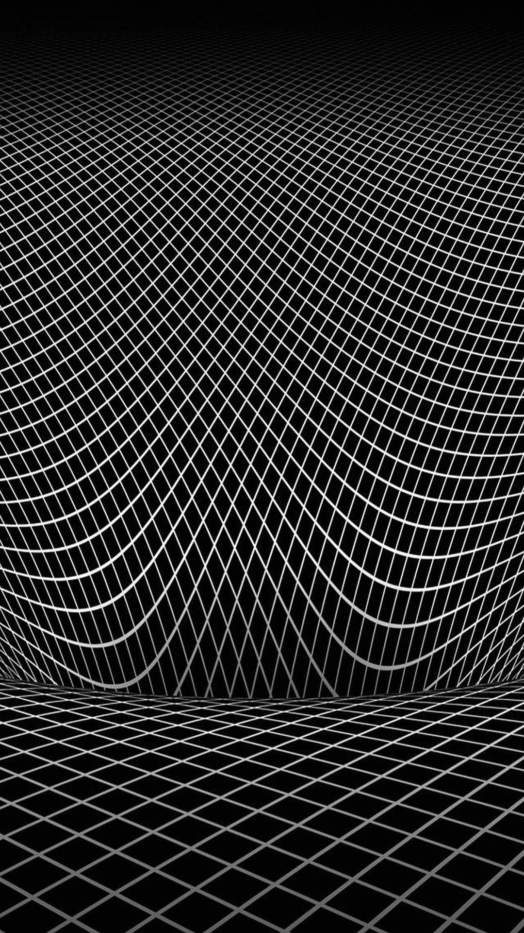 Griglia, Wireframe, Bianco e nero, immagine di sfondo iPhone 7