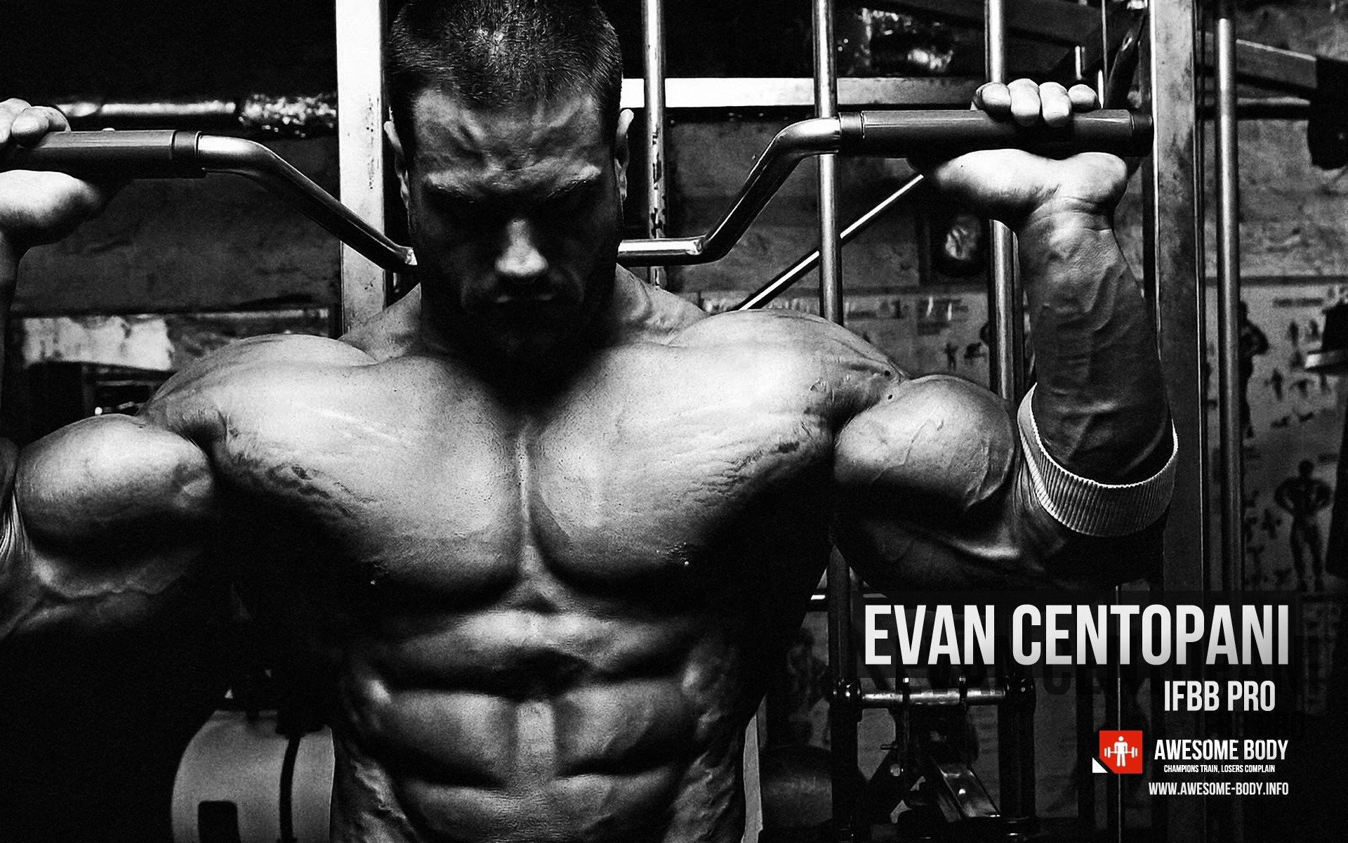 Evan Centopani, IFBB Pro, Culturista, Bianco e nero, 1920x1200, sfondo MacBook Pro