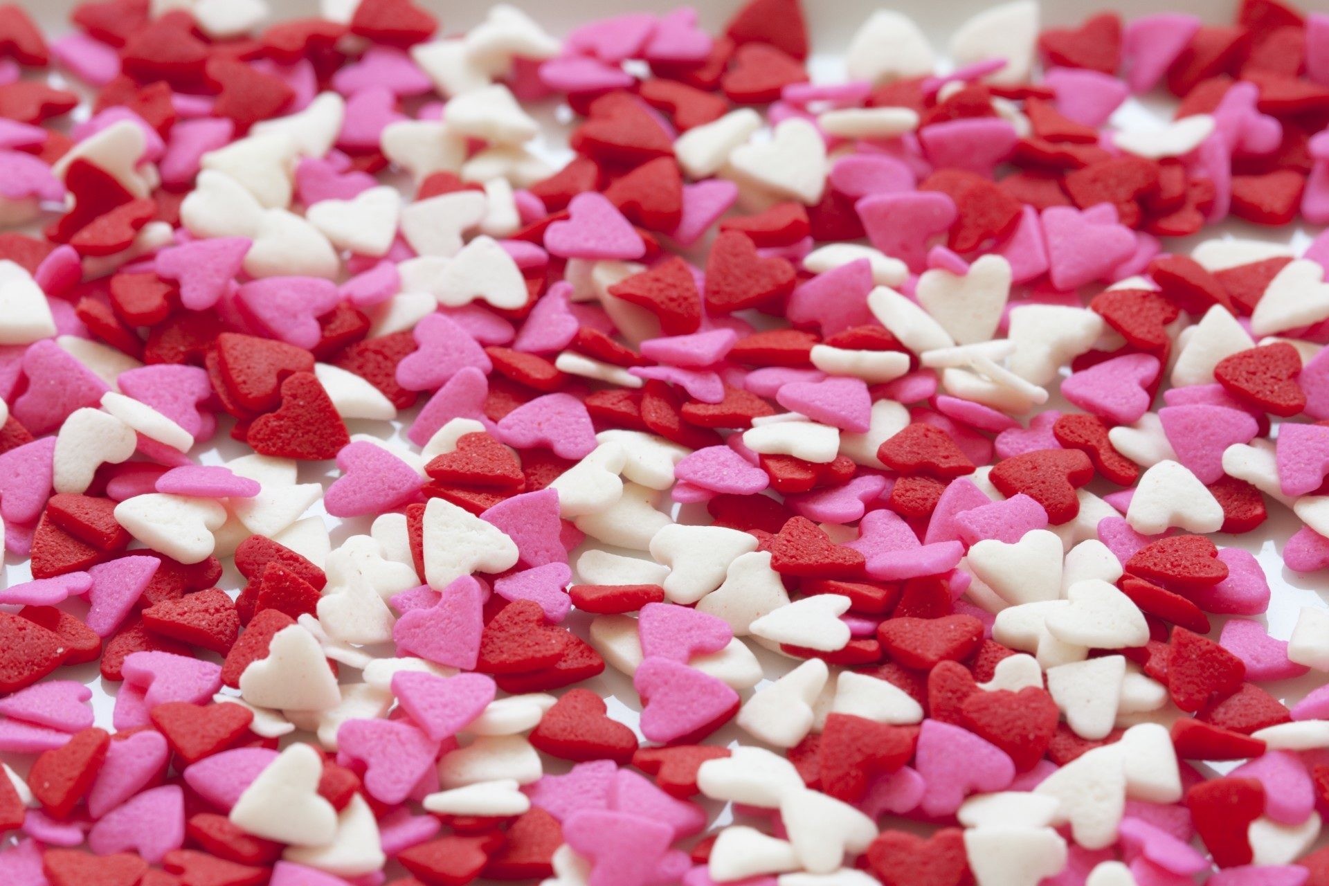 Zuccherini a cuore, Codette, Rosso, Rosa, Macro, Full HD, sfondo desktop