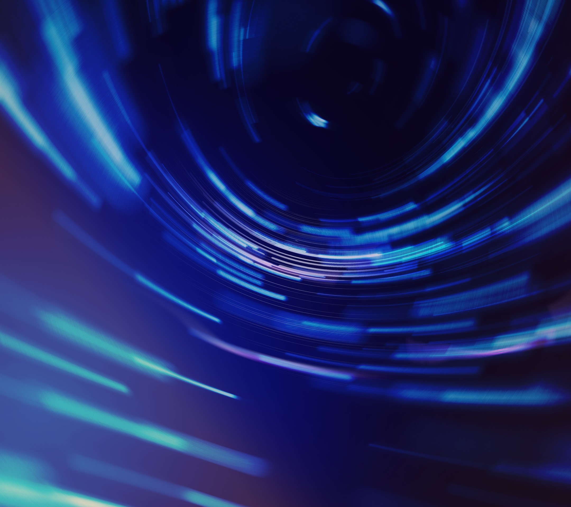 Tunnel di luce, Blu, Astratto, Full HD, schermata di blocco iPad