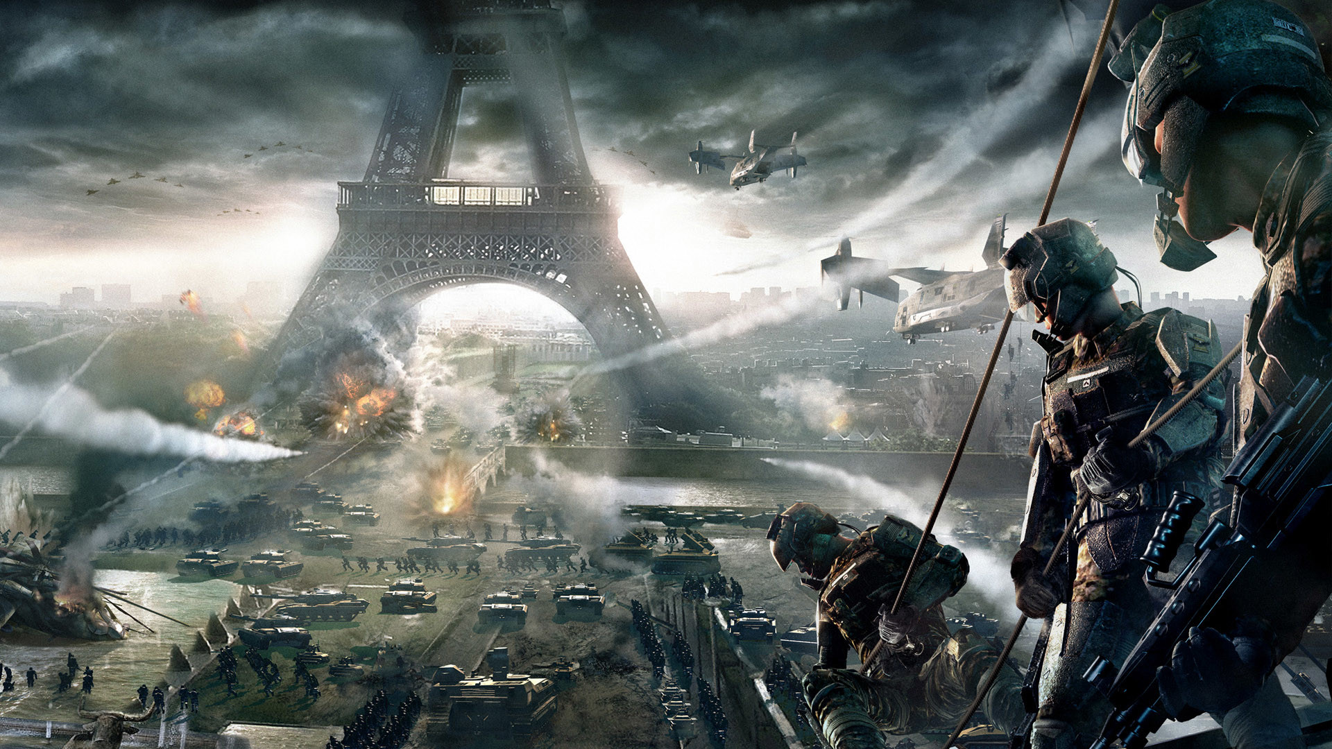 Call of Duty: Modern Warfare 3, Torre Eiffel, Parigi, Soldati, Guerra, sfondo Full HD per PC
