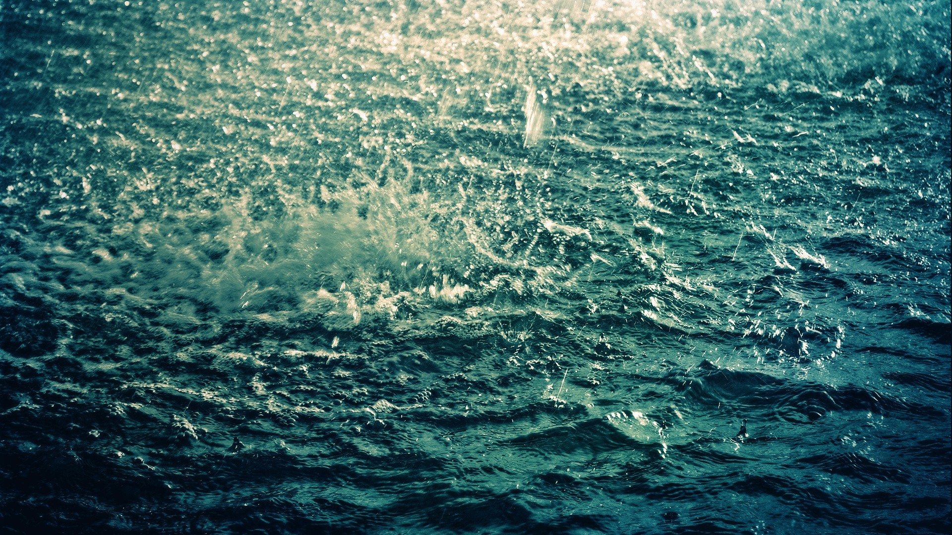 Pioggia, Acqua, Verde acqua, 1920x1080, immagine di sfondo