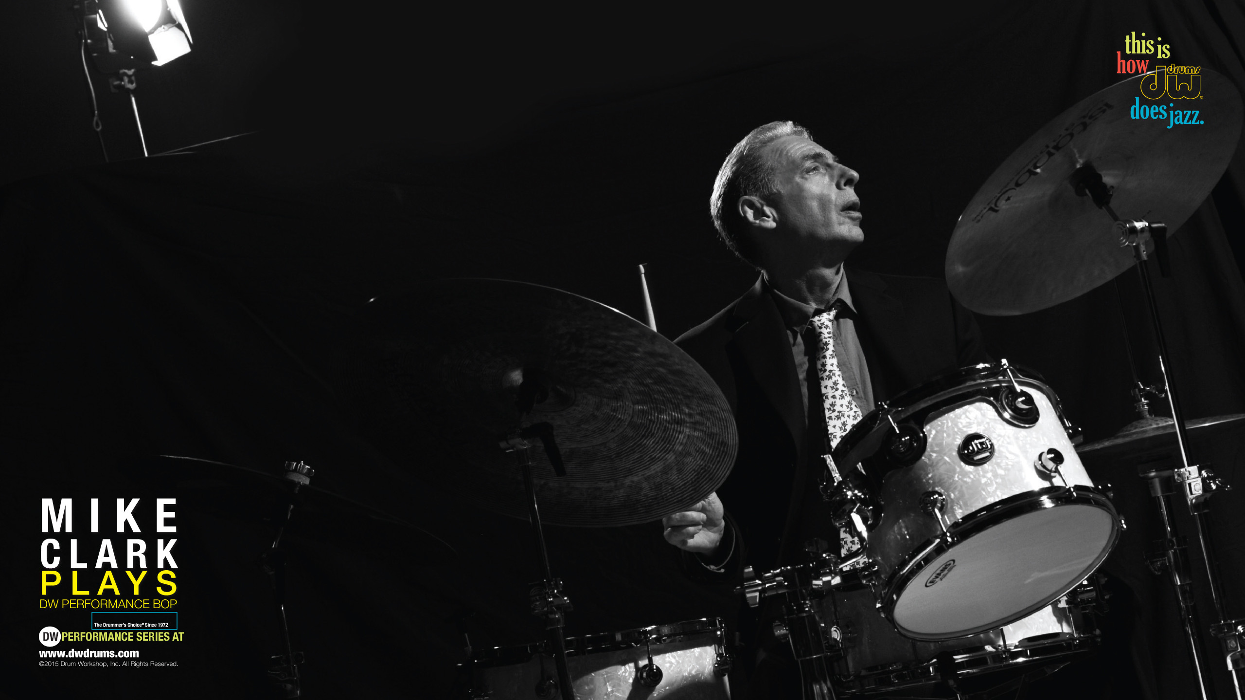 Mike Clark, Batterista, Batteria, Bianco e nero, 2K 1440p, sfondo desktop