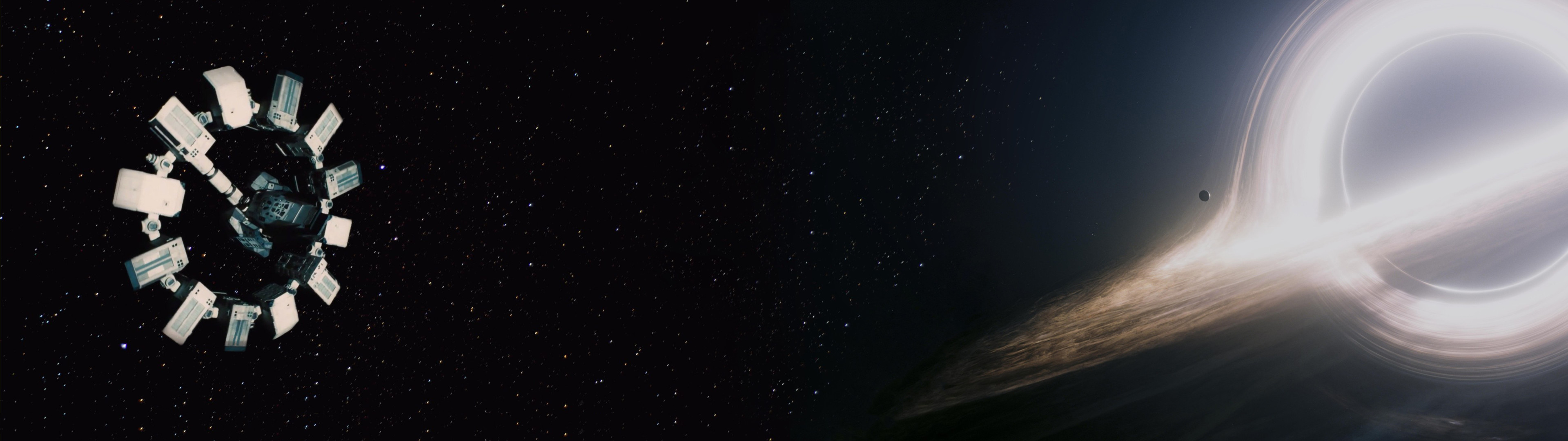 Interstellar, Endurance, Gargantua, Panoramica, 32:9 Full HD, sfondo widescreen