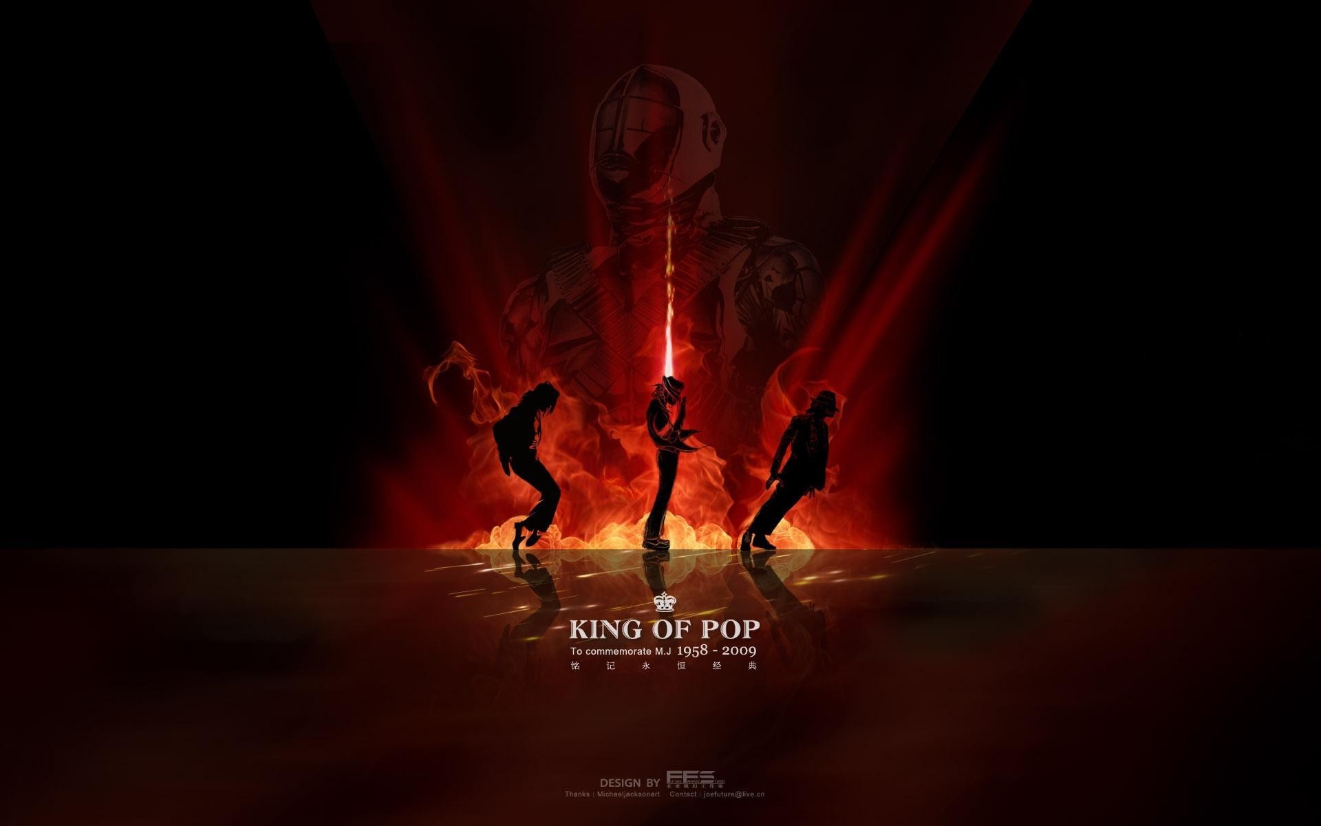 Michael Jackson, Re del Pop, Silhouette, Luce rossa, 1920x1200, sfondo per PC