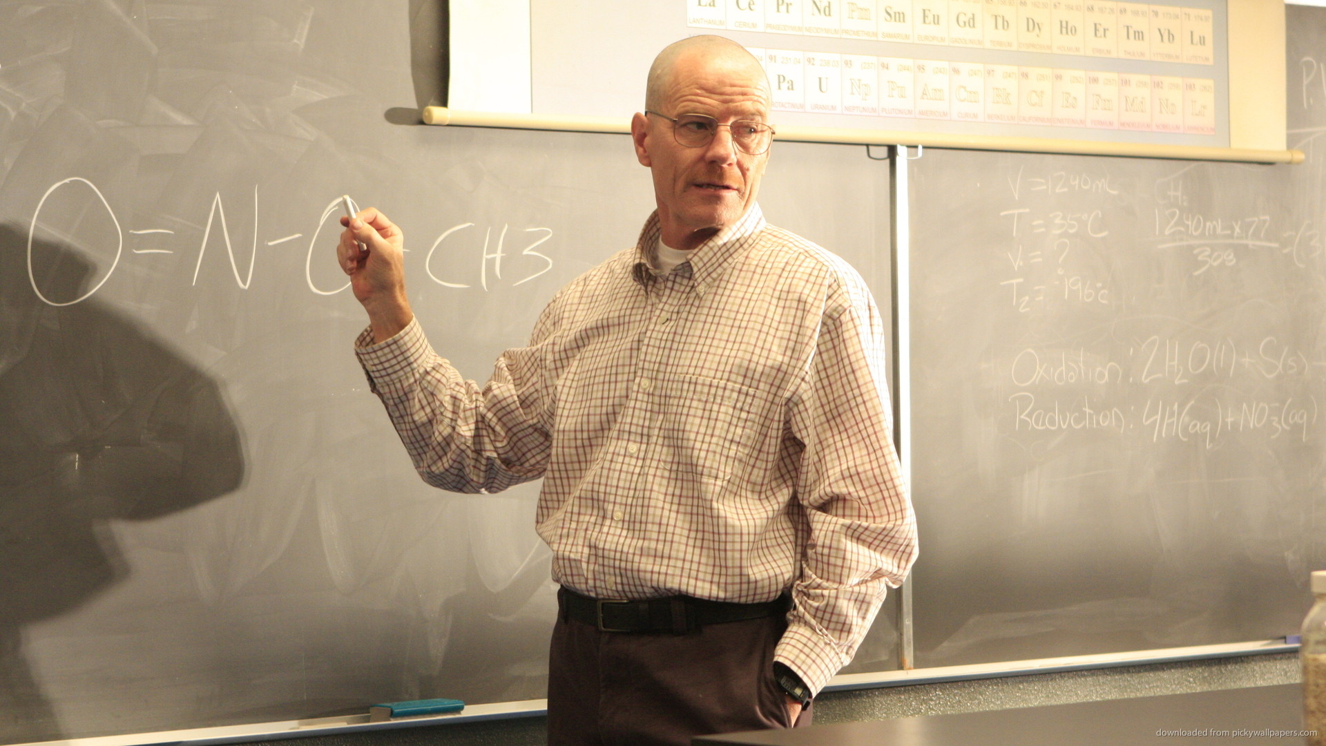 Walter White, Bryan Cranston, Breaking Bad, Lavagna, Lezione, Full HD, sfondo Windows 11