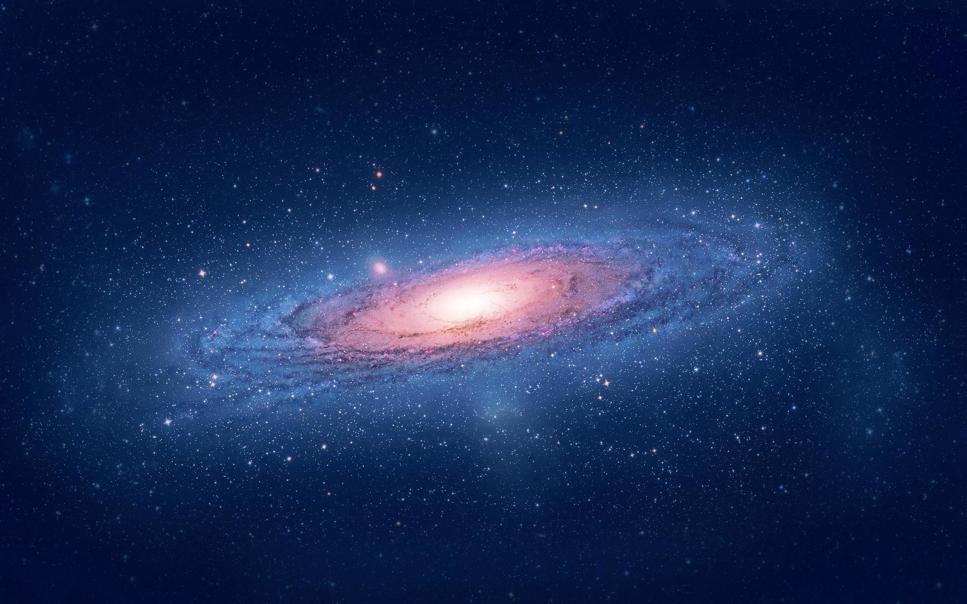 Galassia di Andromeda, Mac OS X Lion, Spazio, Full HD, wallpaper desktop