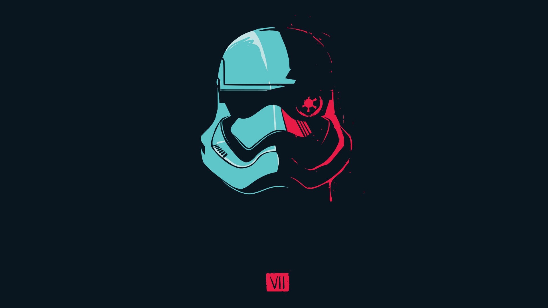 Stormtrooper del Primo Ordine, Star Wars: Il risveglio della Forza, Minimalismo, Turchese, wallpaper desktop
