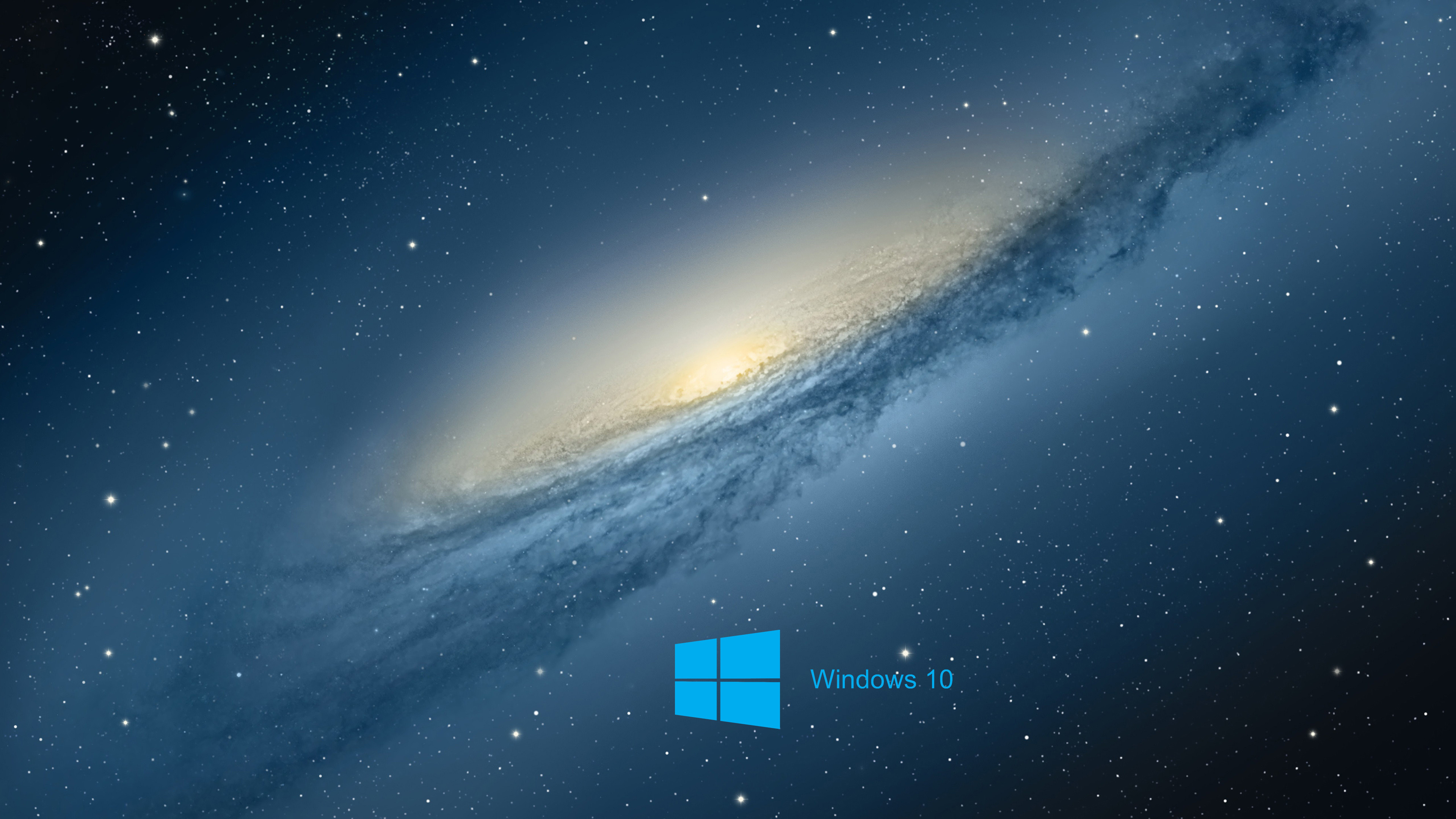 OS X Mountain Lion, Galassia, Windows 10, Spazio, Blu, 3840x2160, immagine di sfondo