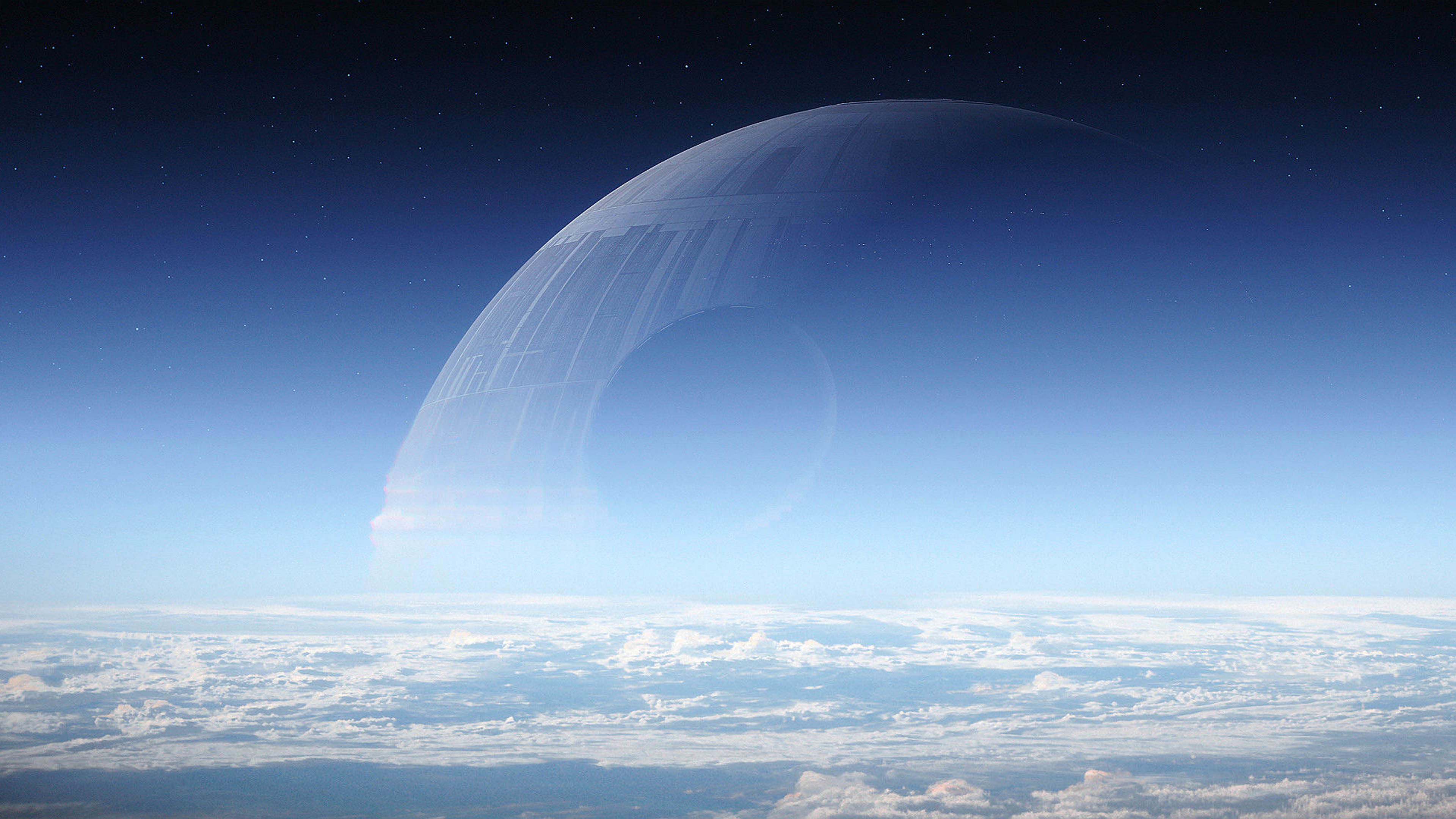 Morte Nera, Rogue One: A Star Wars Story, Nuvole, Cielo, 4K, wallpaper per PC