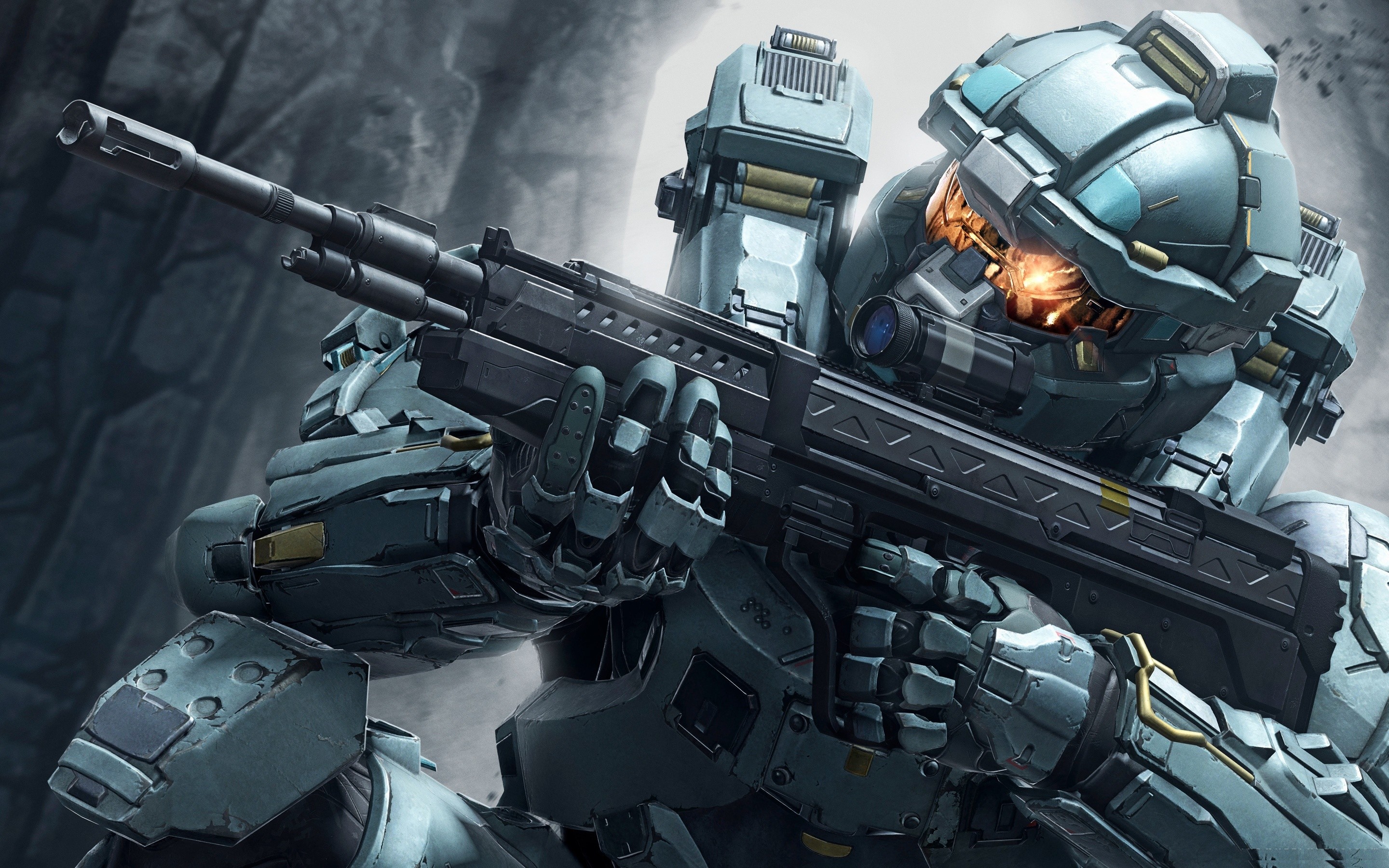 Spartan Fred-104, Blue Team, Halo 5: Guardians, Fucile, 2880x1800, immagine di sfondo